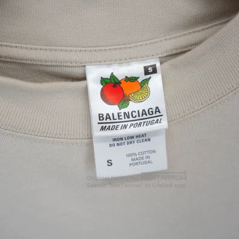 Balenciaga Balenciaga XXXL Embroidered Beige Short Sleeve Size US M / EU 48-50 / 2 - 3 Thumbnail