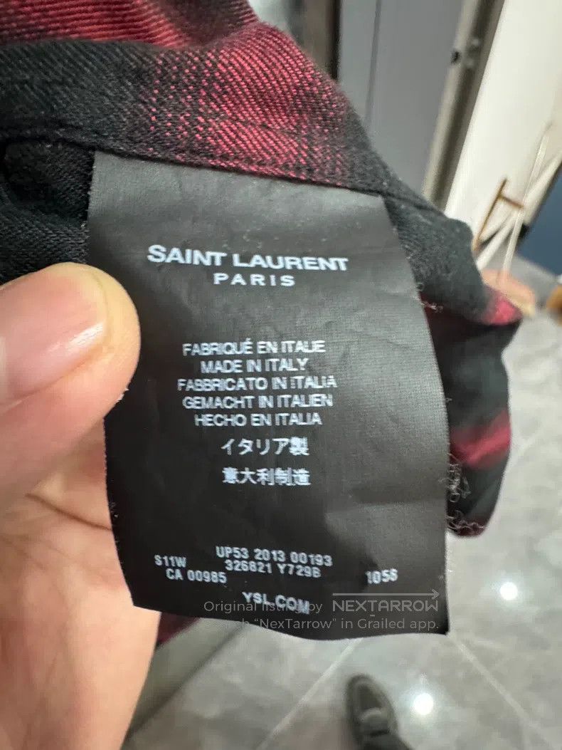 Saint Laurent Paris Saint Laurent Paris Plaid Shirt Size US M / EU 48-50 / 2 - 4 Thumbnail