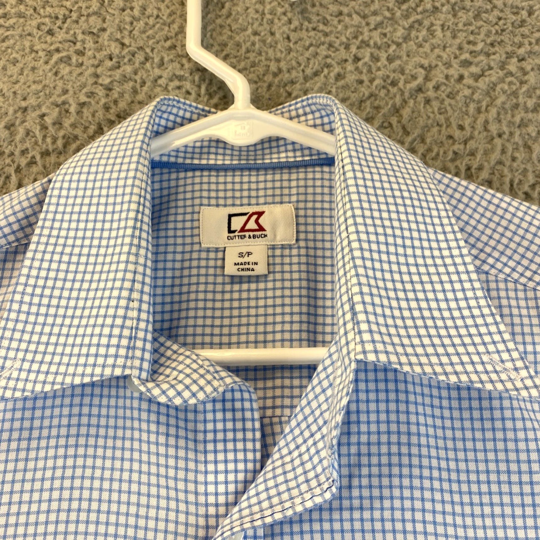 Cutter & Buck VINTAGE Cutter & Buck Dress Shirt Blue S Button-Down Long Sleeve Stripe / 77-51 University Theme Mens Shirt Small Blue, 100% Cotton, Regular Fit Size 36R - 5 Thumbnail