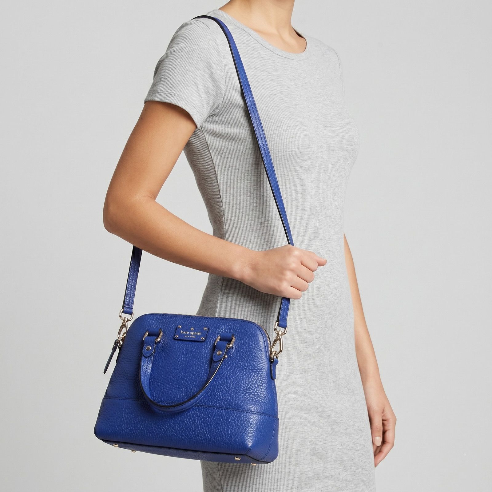 Kate Spade Grove Court Maise Purse Small Leather Bag in Yves Blue Color Size ONE SIZE - 2 Thumbnail