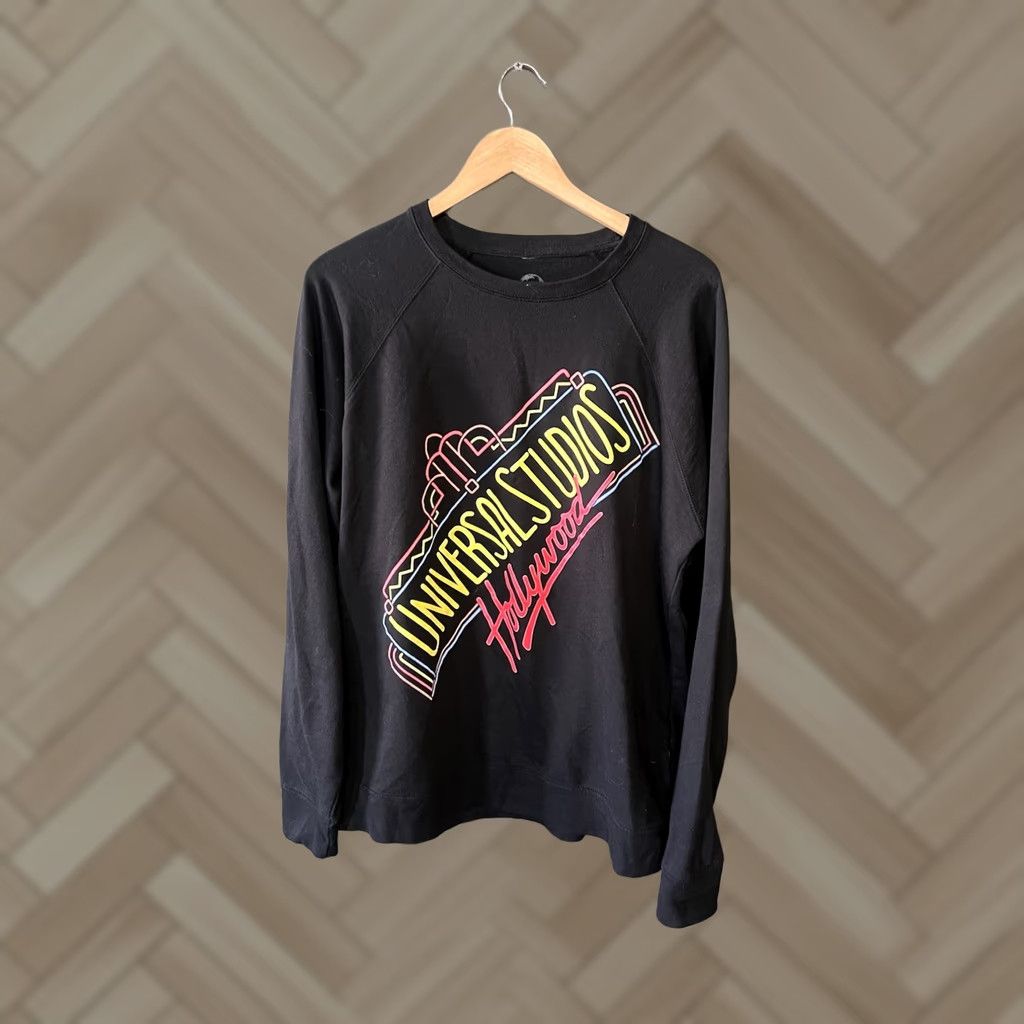 Vintage Universal Studios Womens Black Graphic Pullover Sweatshirt XL Size XL / US 12-14 / IT 48-50 - 1 Thumbnail