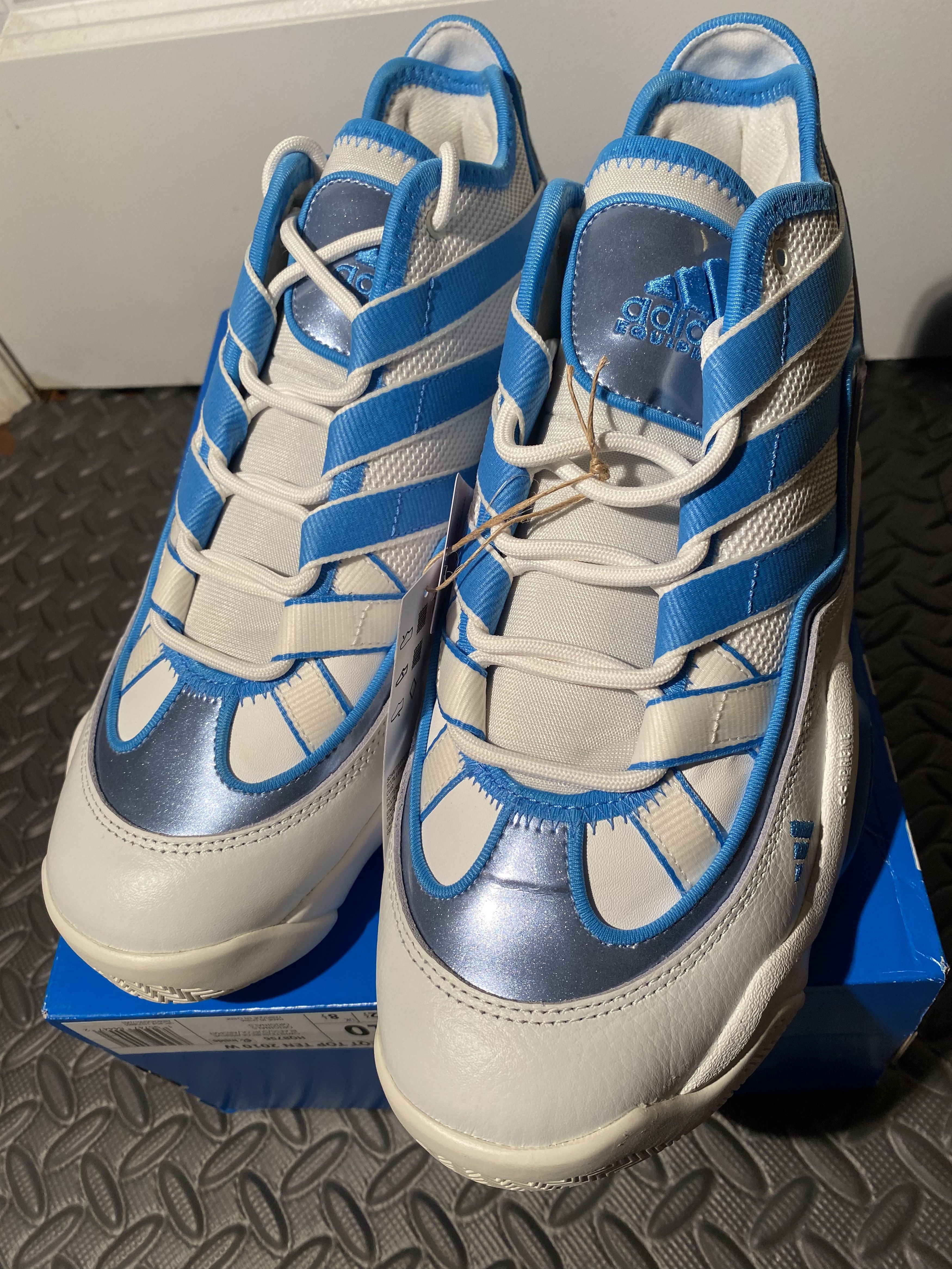 image of New Adidas Eqt Top Ten 2010 Unc Blue Size 8.5 Mens Shoes in Bleu
