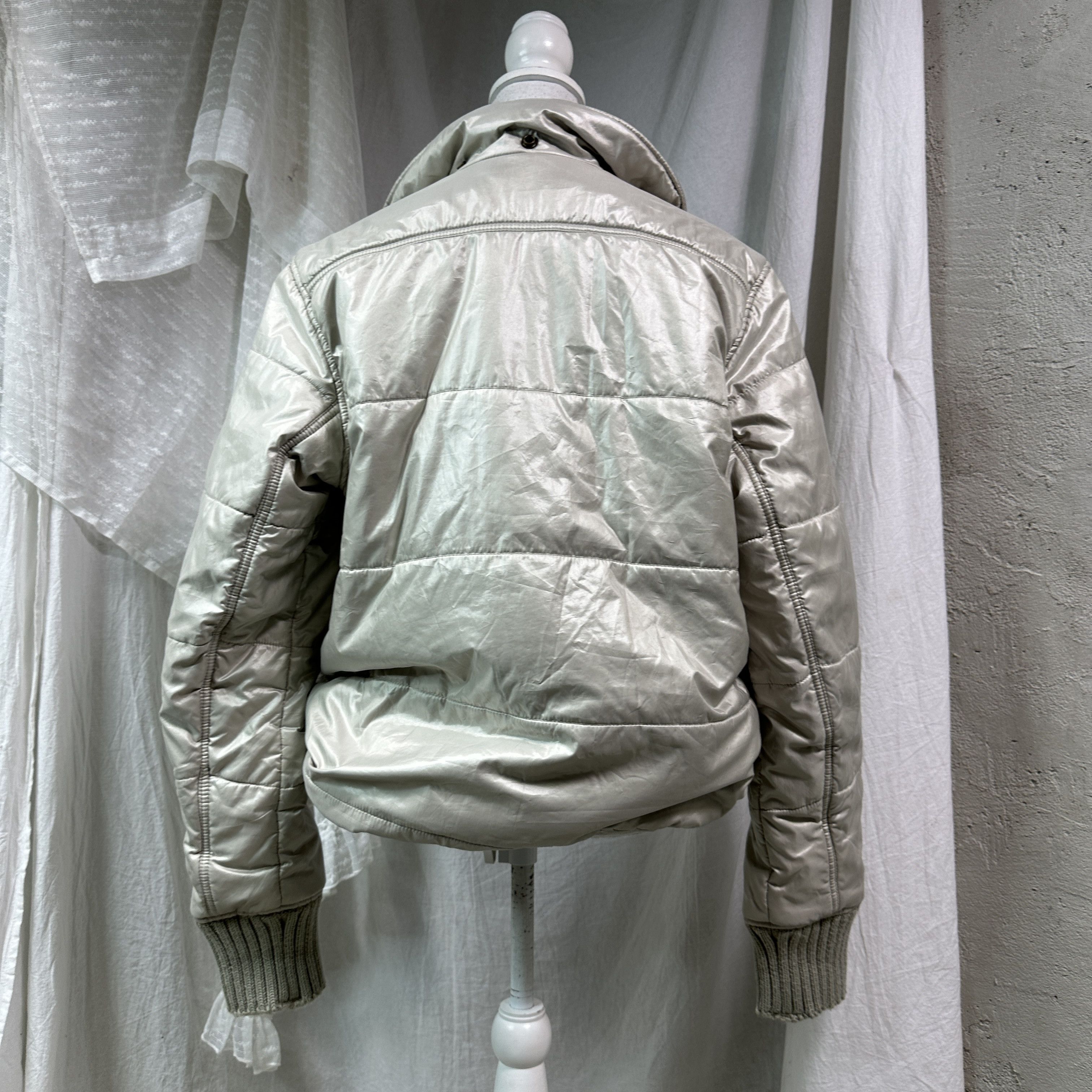 Diesel Vintage Silver Chrome Oversized Diesel Puffer Jacket Y2K Size L / US 10 / IT 46 - 4 Thumbnail
