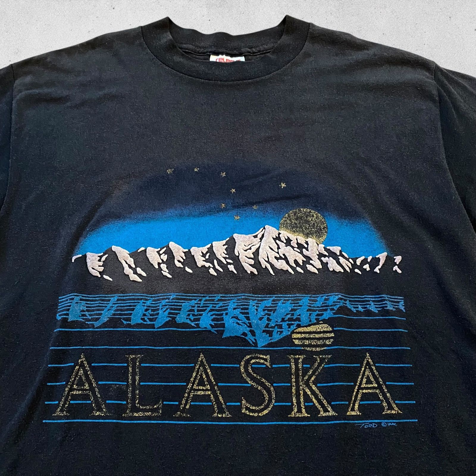 Vintage Vintage 80s Alaska Mountains Denali Moon Art T-Shirt Size US L / EU 52-54 / 3 - 2 Thumbnail