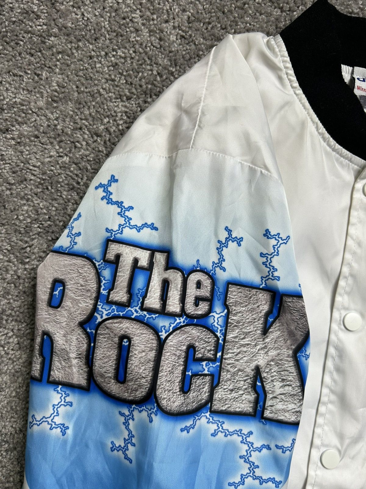 WWE Vintage WWE The Rock Fanimation Wrestling Chalk Line Jacket Size US L / EU 52-54 / 3 - 4 Thumbnail