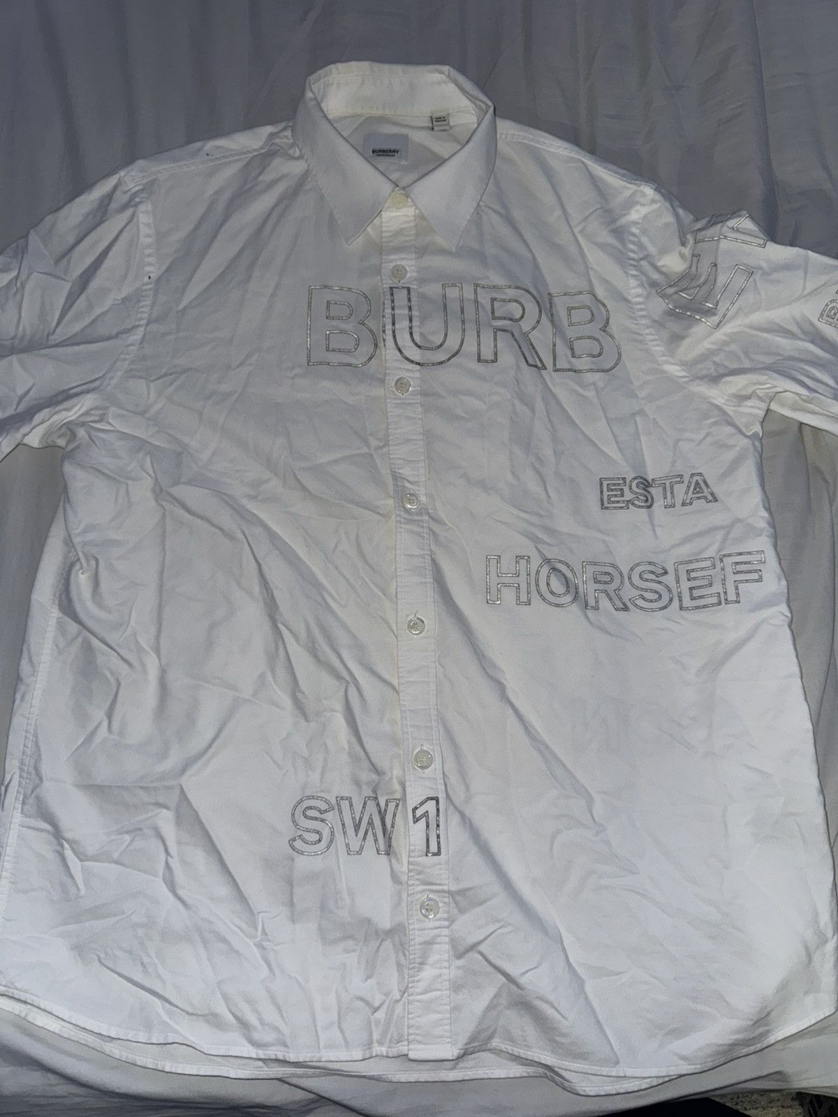 Burberry Burberry Horseferry Print Button Down Shirt Size US L / EU 52-54 / 3 - 1 Thumbnail