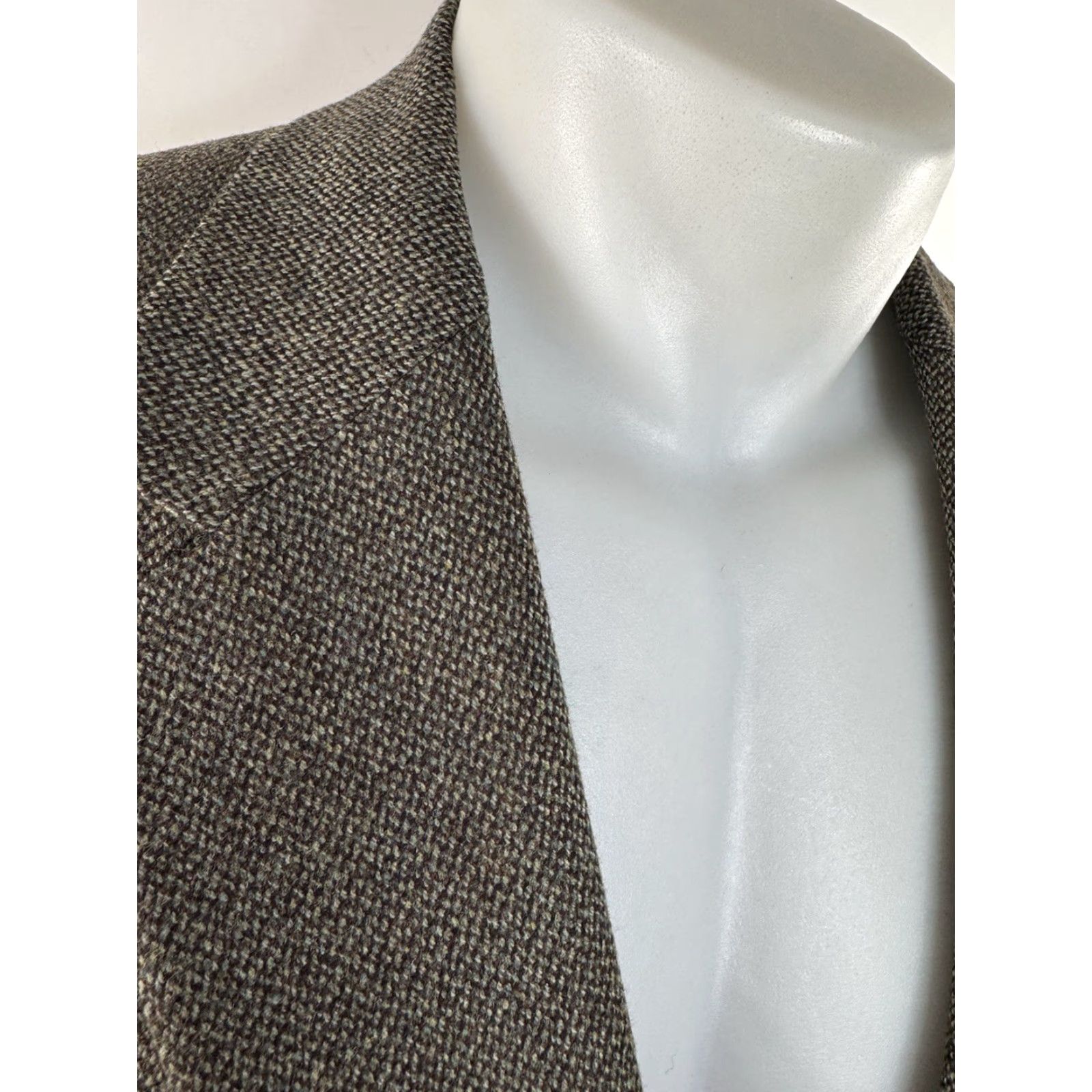 Brooks Brothers BROOKS BROTHERS Blazer Wool Mens 44 R Green / Brown / Gray EXCELLENT Blazer Jacket Apparel Men 44 R Natural Wool Blazer Mens Mens Size 44R - 2 Thumbnail