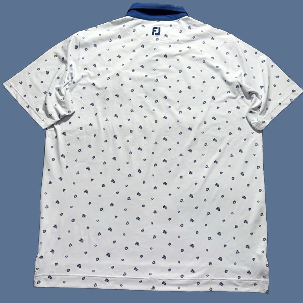 Footjoy FootJoy Polo Shirt 2XL White Floral Short Sleeve Stretch Pique Golf Men’s Regular Logo Size US XXL / EU 58 / 5 - 1 Thumbnail
