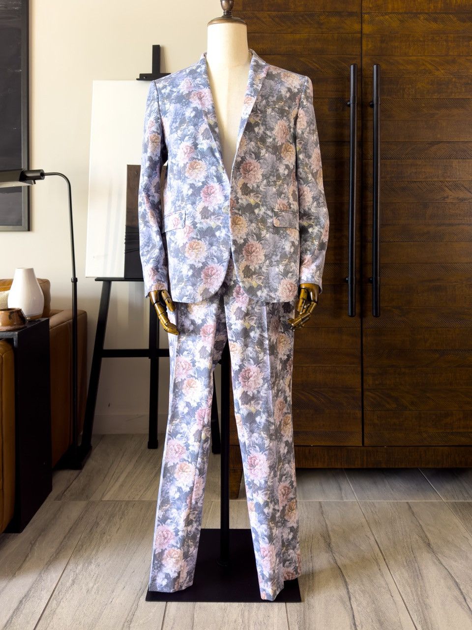 Boohoo boohooMAN Floral Print Skinny Fit Suit - 40R Size 40R - 6 Thumbnail