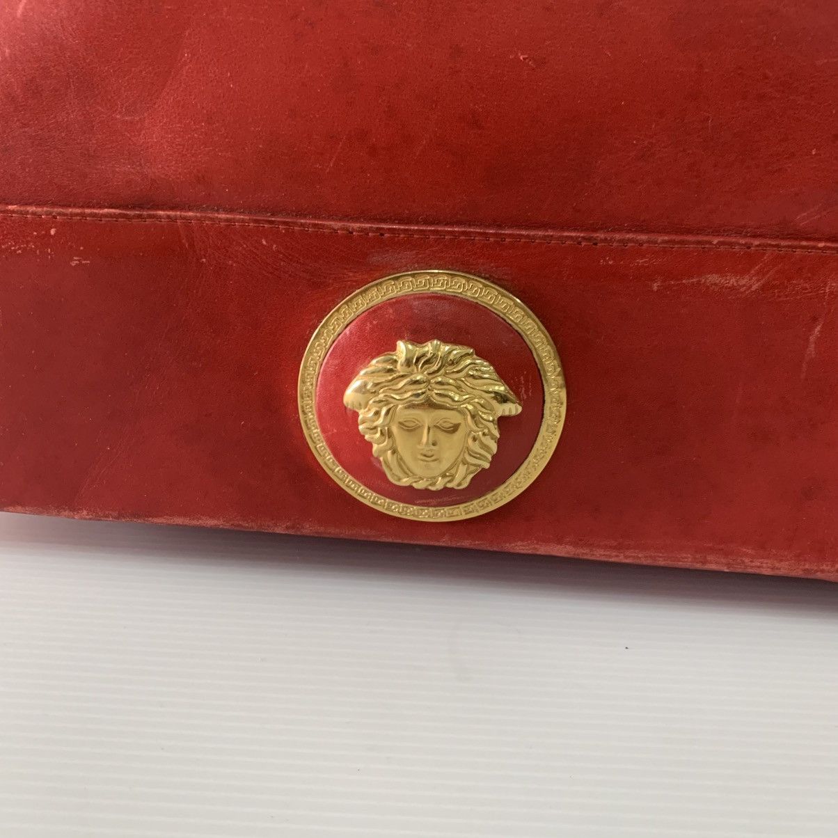 Versace Gianni Versace Red Leather Vintage Rare Handbag Size ONE SIZE - 3 Thumbnail