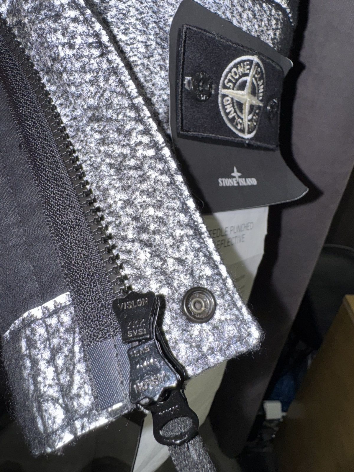 Stone Island Stone Island Needle Punched Reflective Vest Grey Black Size US L / EU 52-54 / 3 - 20 Thumbnail