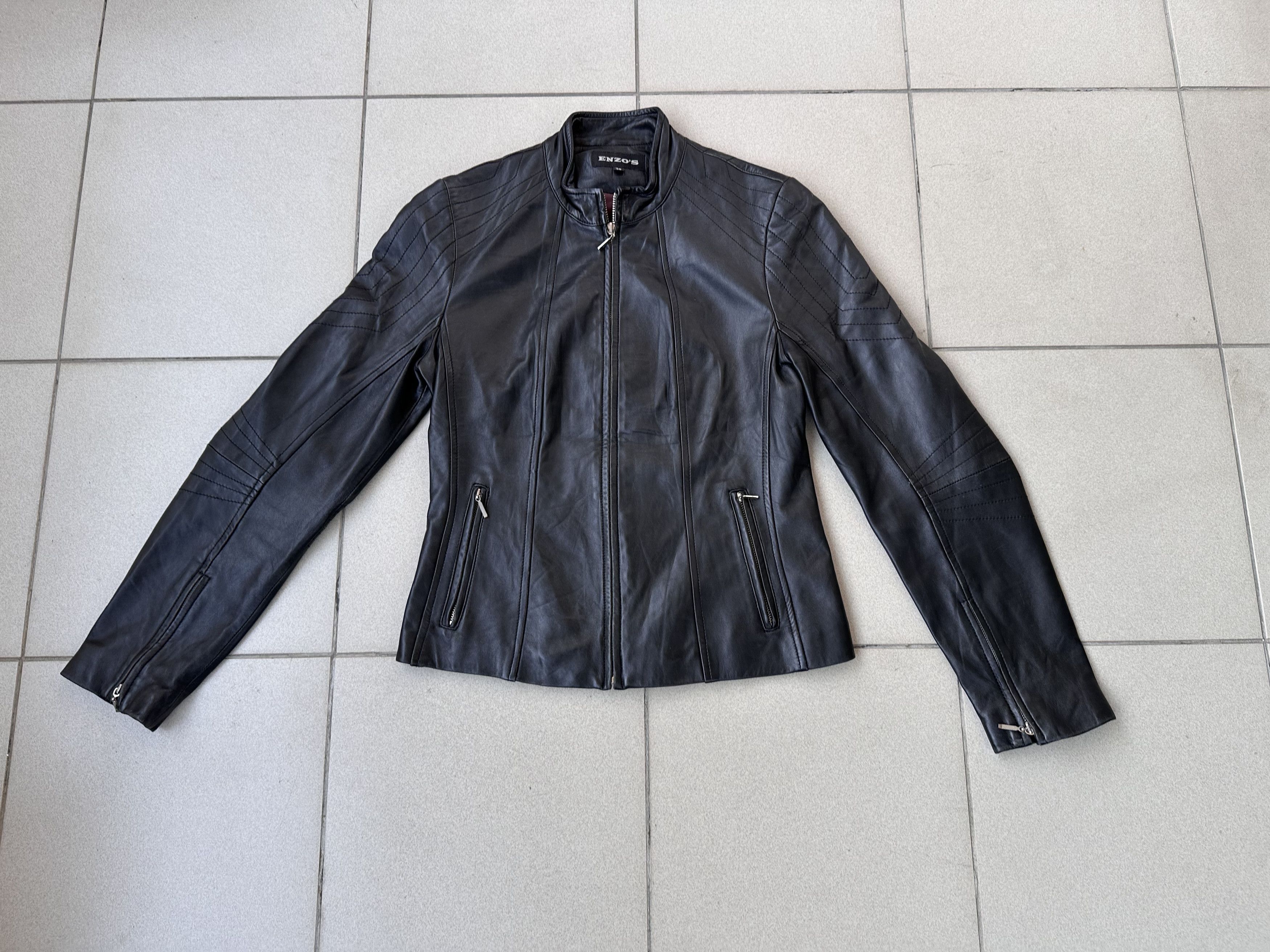 Other Women leather lambskin jacket biker Size M / US 6-8 / IT 42-44 - 4 Thumbnail