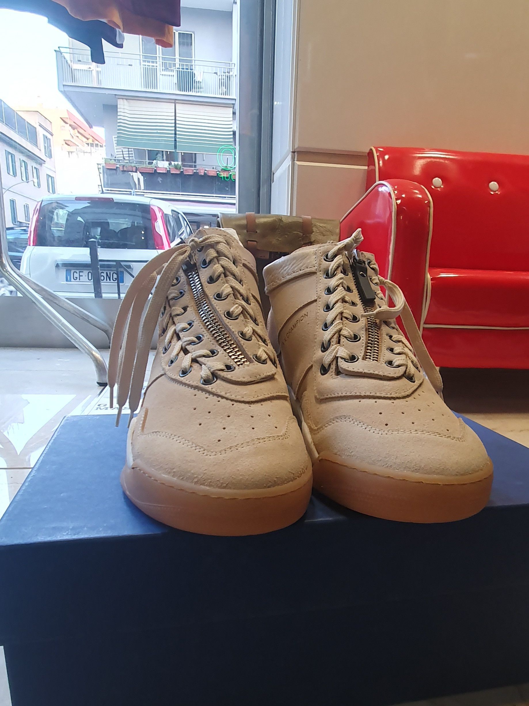 image of Casbia x Champion Atlanta Skin Shoes in Beige, Men's (Size 7)