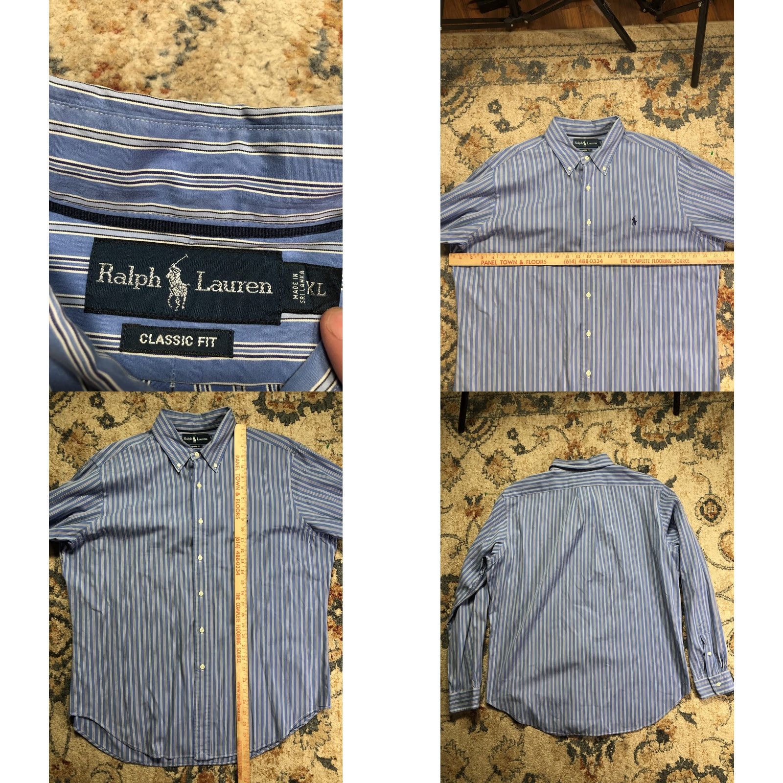Ralph Lauren Ralph Lauren Shirt Mens XL Blue Stripe Classic Fit Long Sleeve Button Down Size US XL / EU 56 / 4 - 8 Thumbnail