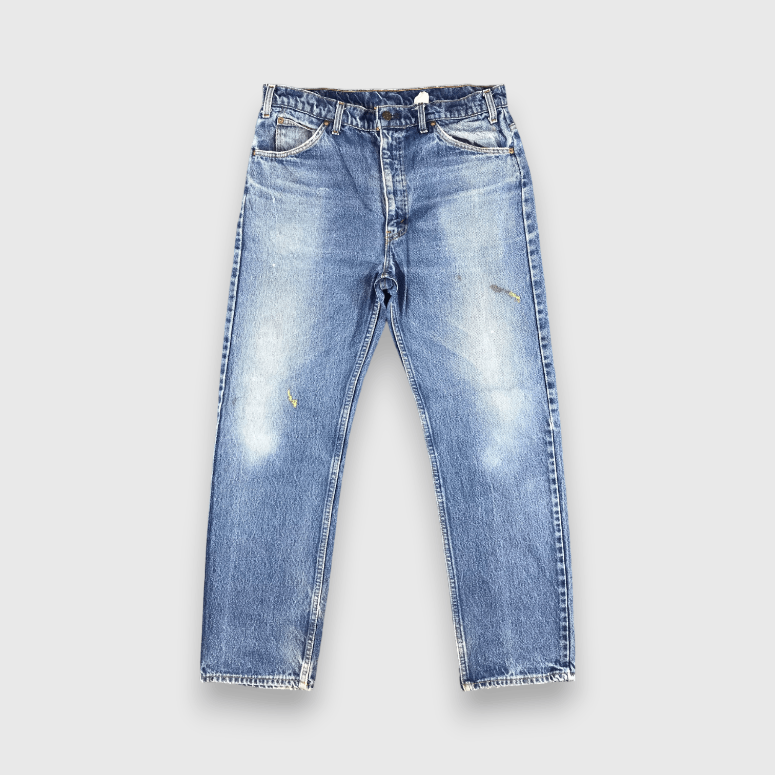 Levi's Vintage 90s Blue Wash Levis 505 Orange Tab Jeans-J2232 Size US 35 - 1 Thumbnail