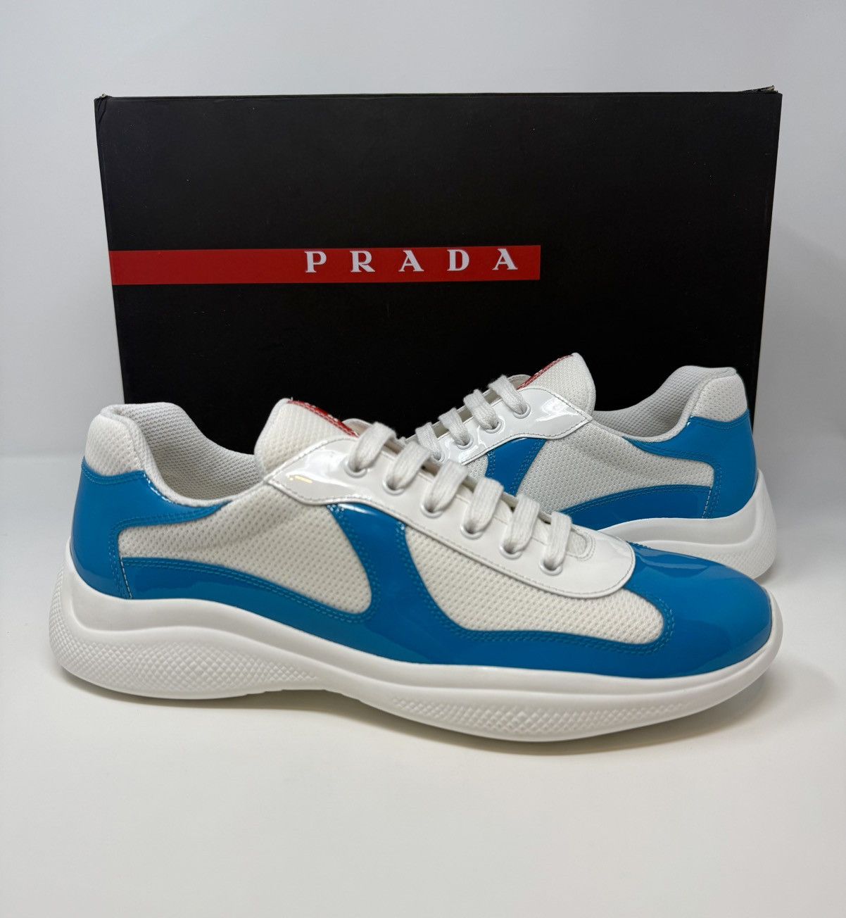 Prada Prada Americas Cup Sneaker Light Blue Size US 10 / EU 43 - 1 Thumbnail