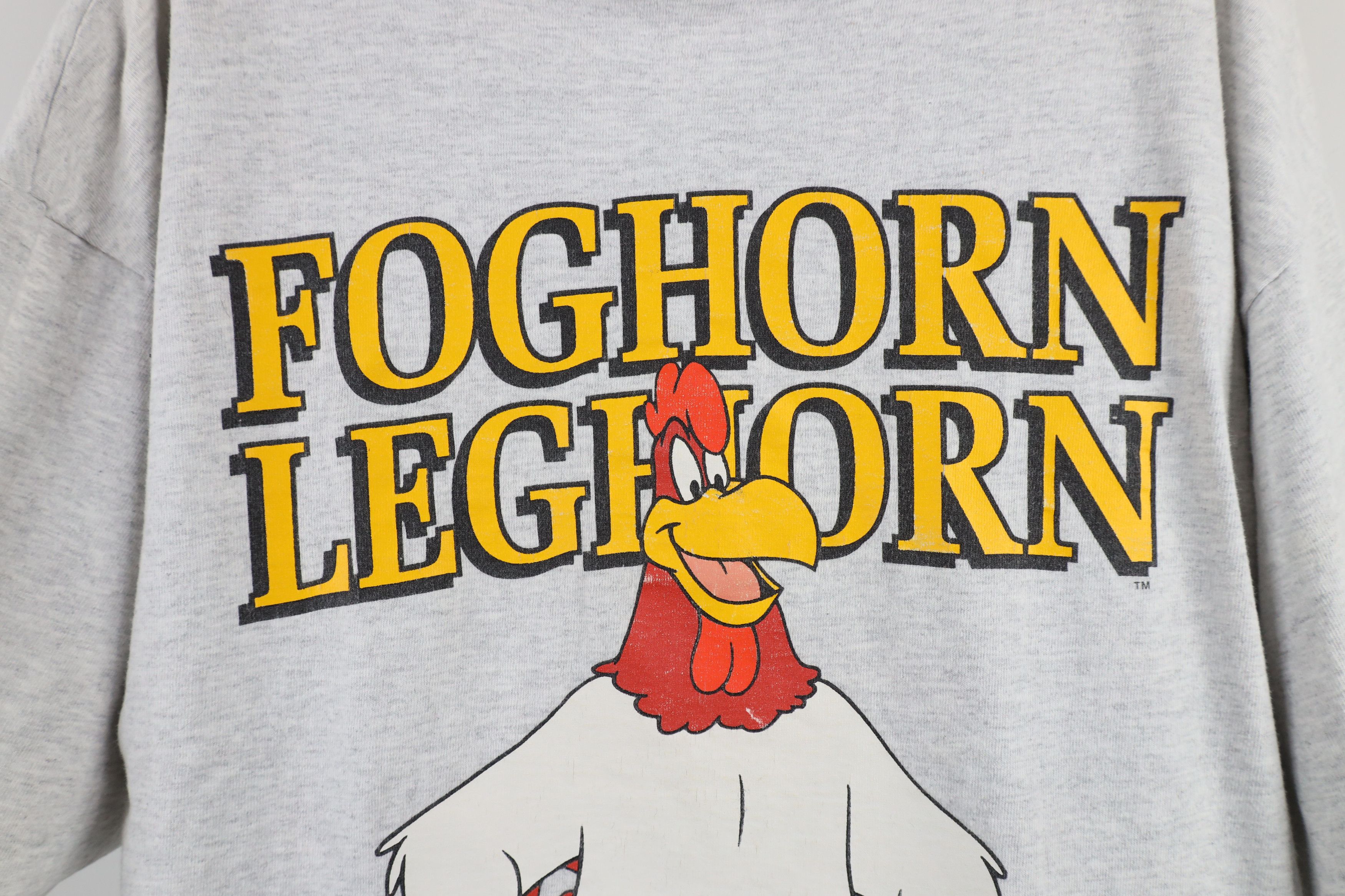 Vintage Vintage 90s Looney Tunes Foghorn Leghorn T-Shirt Gray USA Size US XL / EU 56 / 4 - 5 Thumbnail