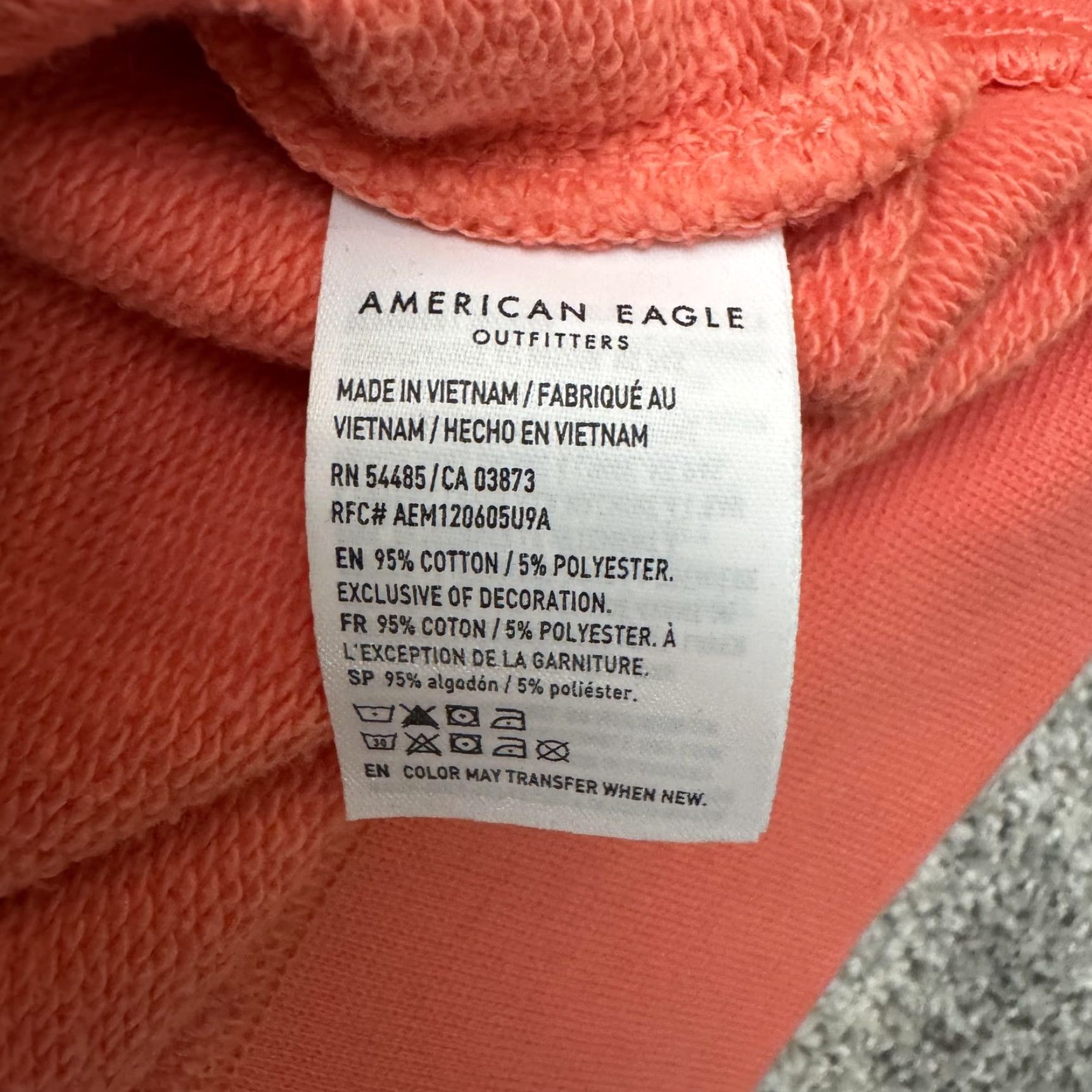 Vintage VINTAGE American Eagle Hoodie Shirt Mens Small Pink Kangaroo Pocket Pullover 95% Cotton 5% Polyester Size US S / EU 44-46 / 1 - 6 Thumbnail