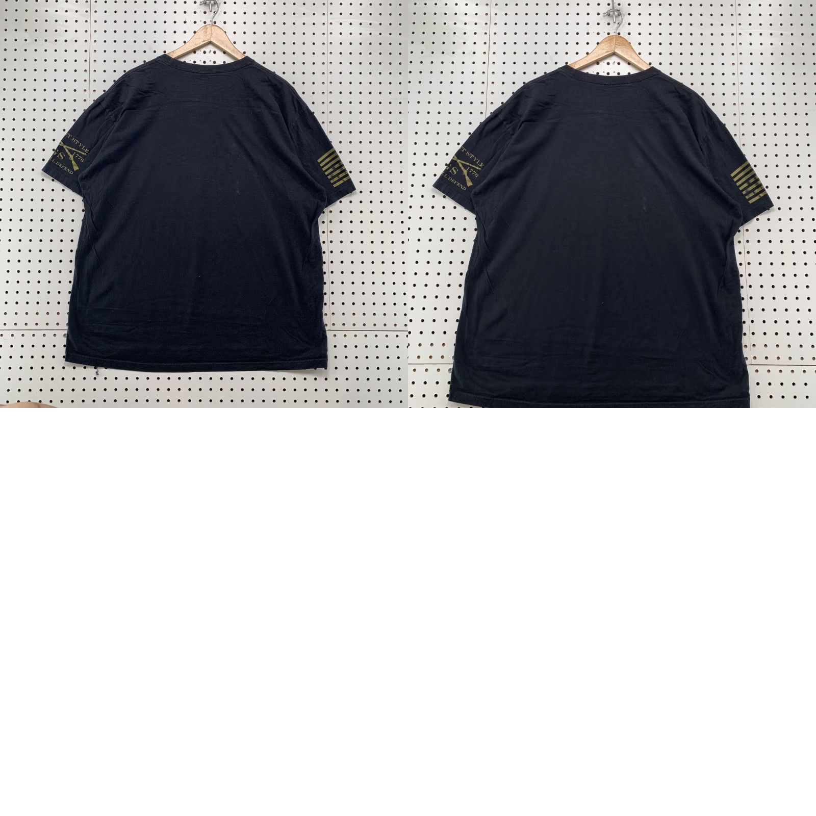 Vintage GRUNT STYLE Shirt Graphic Print 2XL Black Skull USA Flag Short Sleeve Mens Size US XXL / EU 58 / 5 - 8 Thumbnail