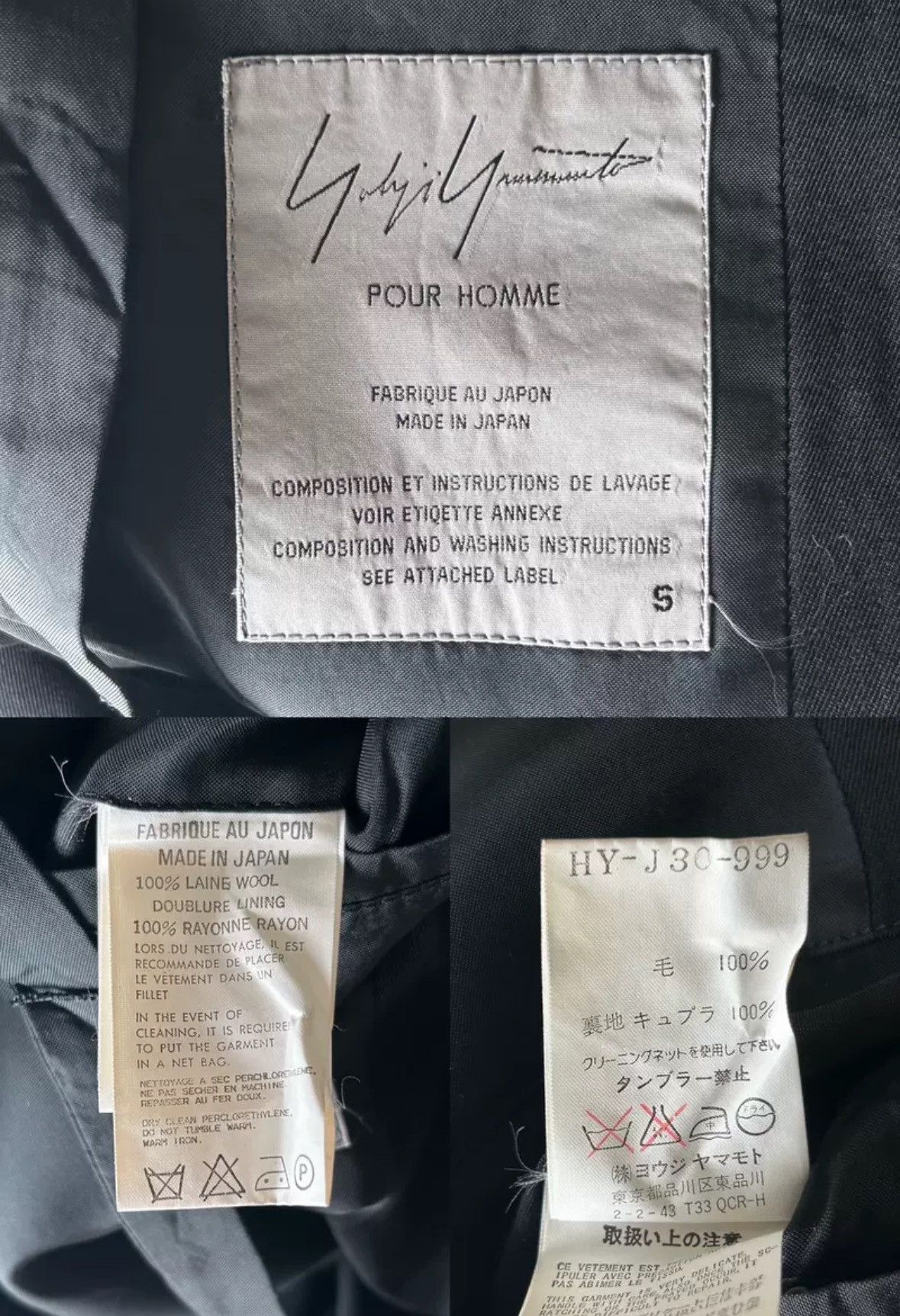 Yohji Yamamoto Yohji Yamamoto 98aw white button hand sewn open thread suit Size US S / EU 44-46 / 1 - 7 Thumbnail