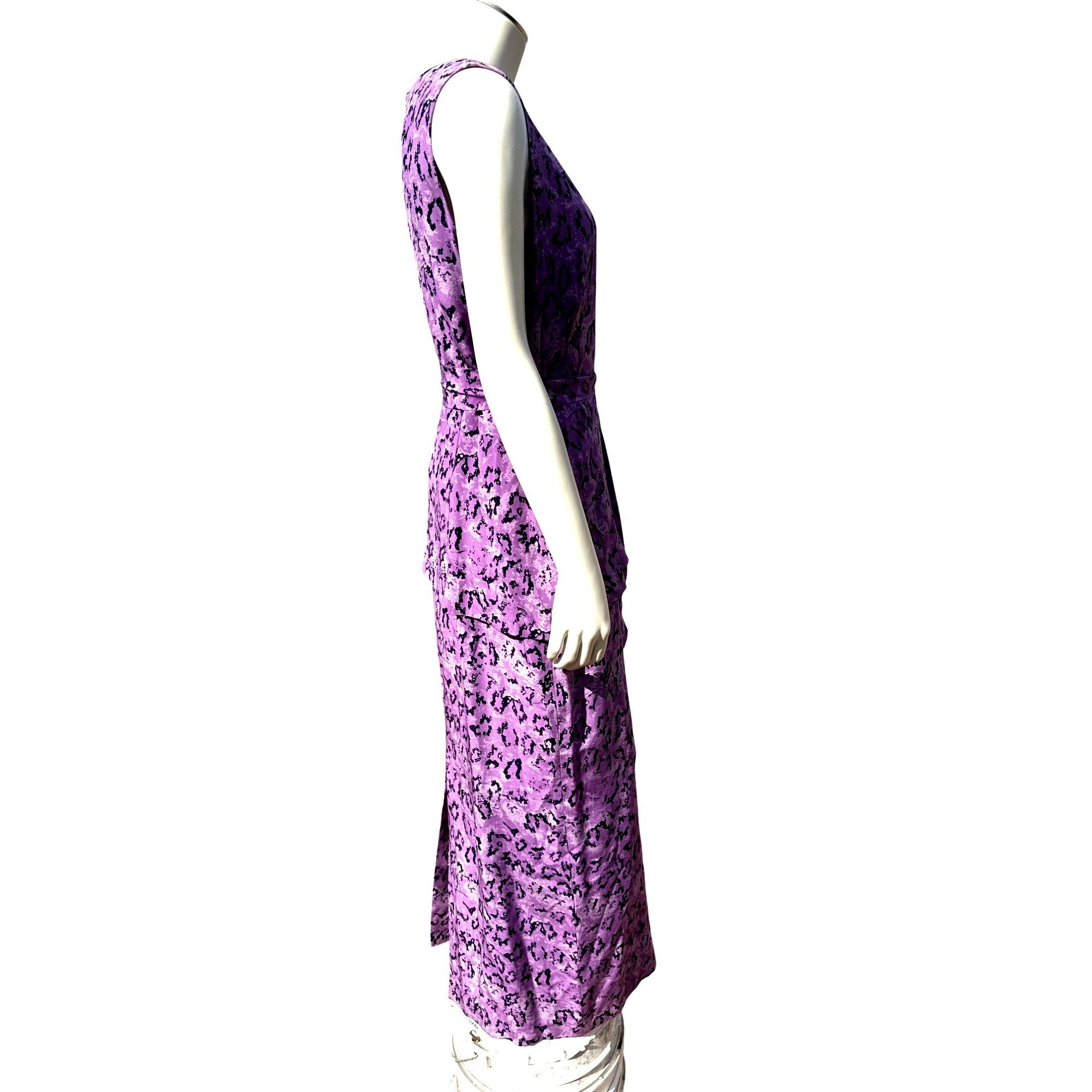Other All Silk Vintage Dress by Spencer Jeremy 8 Purple Abstract P Size M / US 6-8 / IT 42-44 - 6 Thumbnail