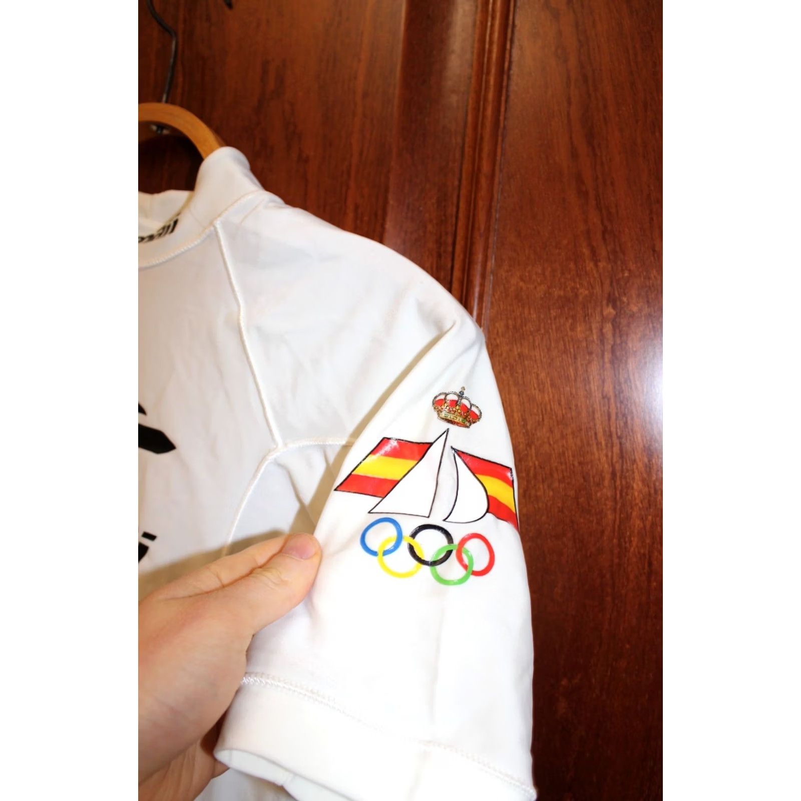 Vintage VINTAGE Mormaii Olympic Team Spain Yacht Sailing jersey shirt M Mens White 56cm 47cm Size US M / EU 48-50 / 2 - 2 Thumbnail