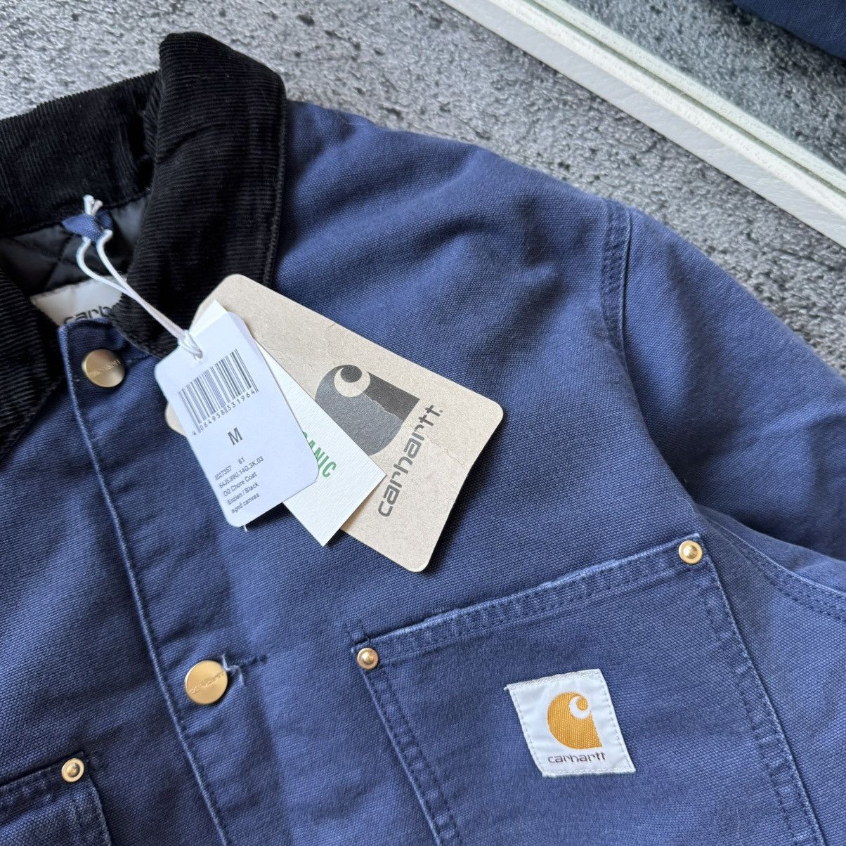 Carhartt Wip Carhartt chore jacket navy size m new workwear hype Size US M / EU 48-50 / 2 - 5 Thumbnail