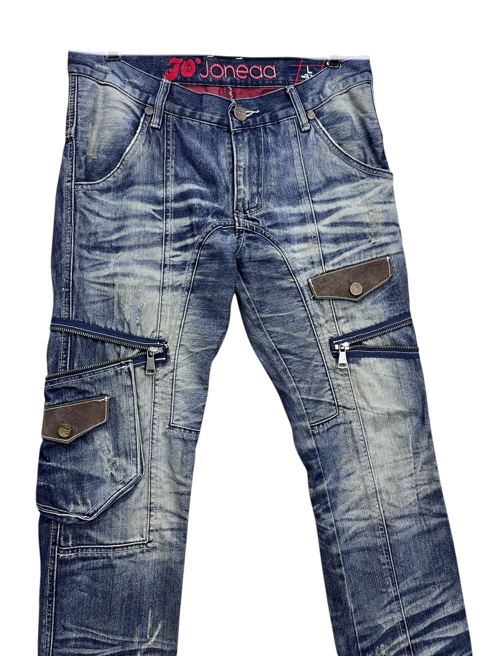 Union LA FYE🔥Vintage Punk Grunge Union Jack Mudwash Clawmark Denim Size US 31 - 6 Thumbnail