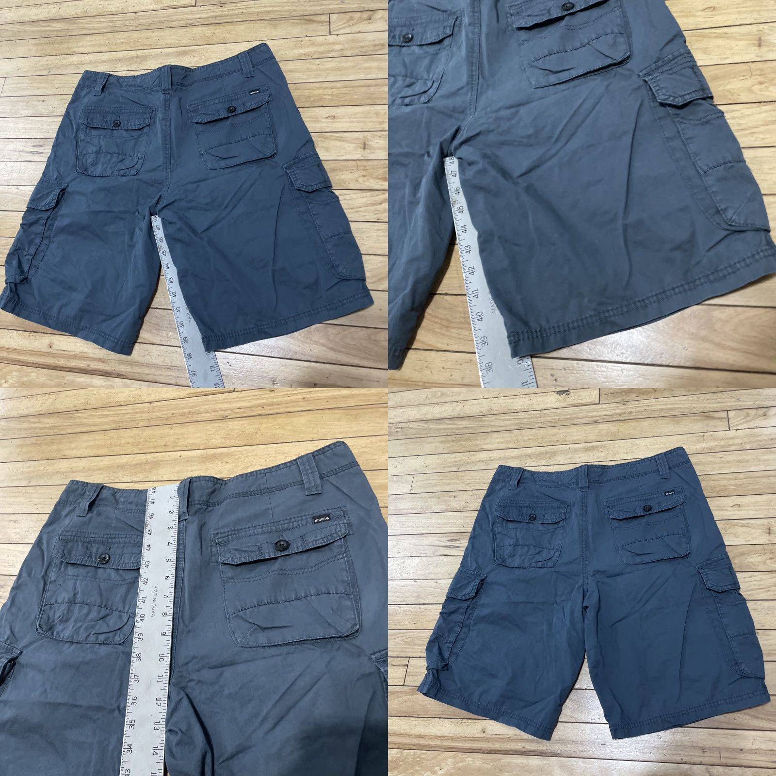 Union LA VINTAGE Union Cargo Shorts Men 34 R Blue Steel Y2k Streetwear Preppy Outdoors Hiking 10" Cargo Shorts Mens 34 Blue Steel Size US 34 / EU 50 - 8 Thumbnail