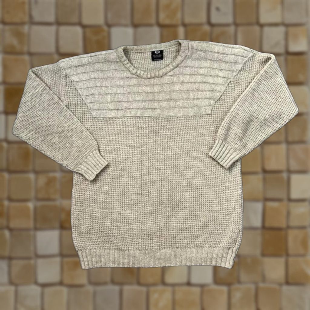 C&A VINTAGE C&A Jumper Beige Acrylic Knit 90s Classic Medium Mens Long Sleeve Pullover 36in 28" 23" Beige 90s 常 Size US M / EU 48-50 / 2 - 1 Thumbnail