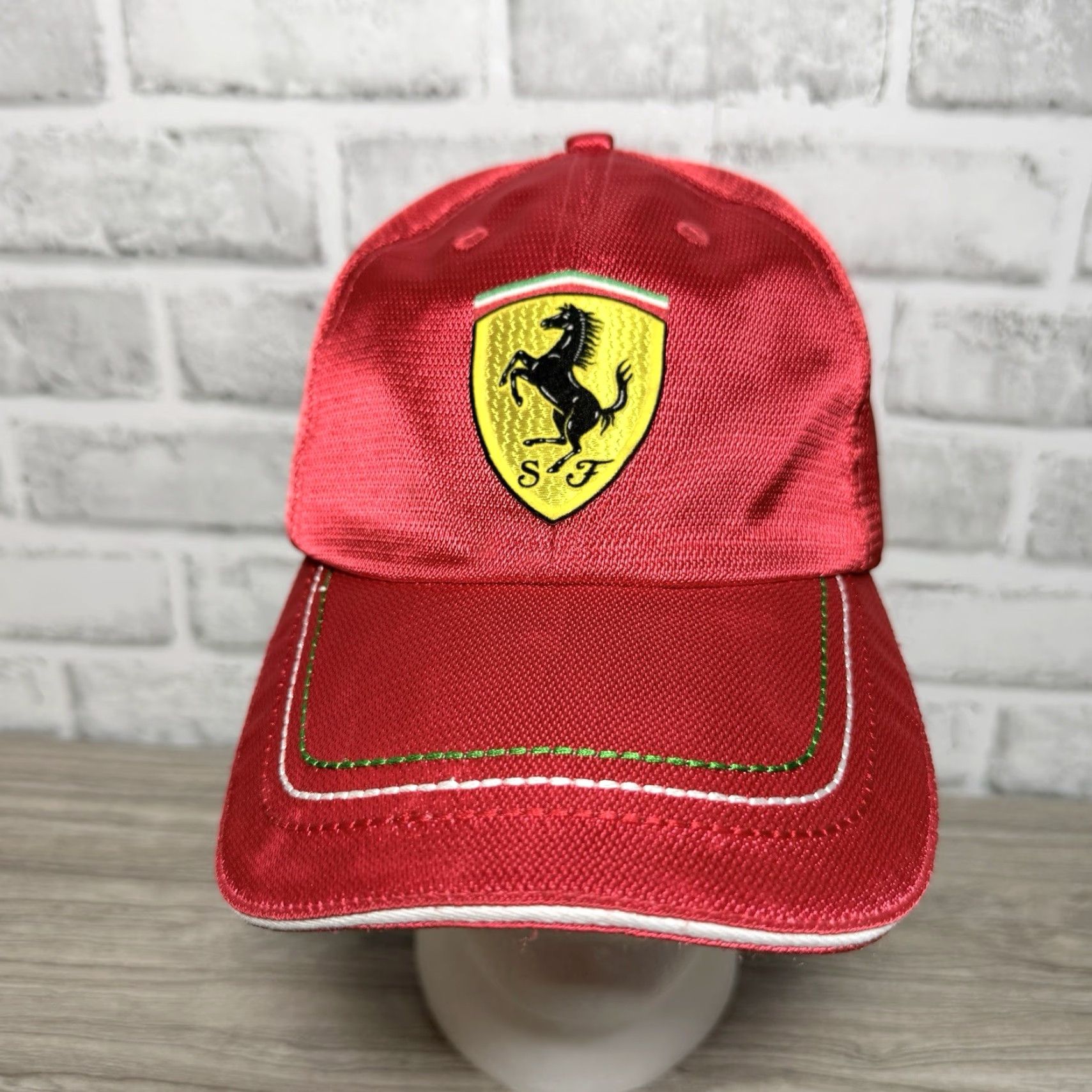 Ferrari VINTAGE Ferrari Red Polyester Adjustable Cap One Size Men Baseball Cap Adjustable Red Ferrari Mens Footballstyle? Size ONE SIZE - 2 Thumbnail