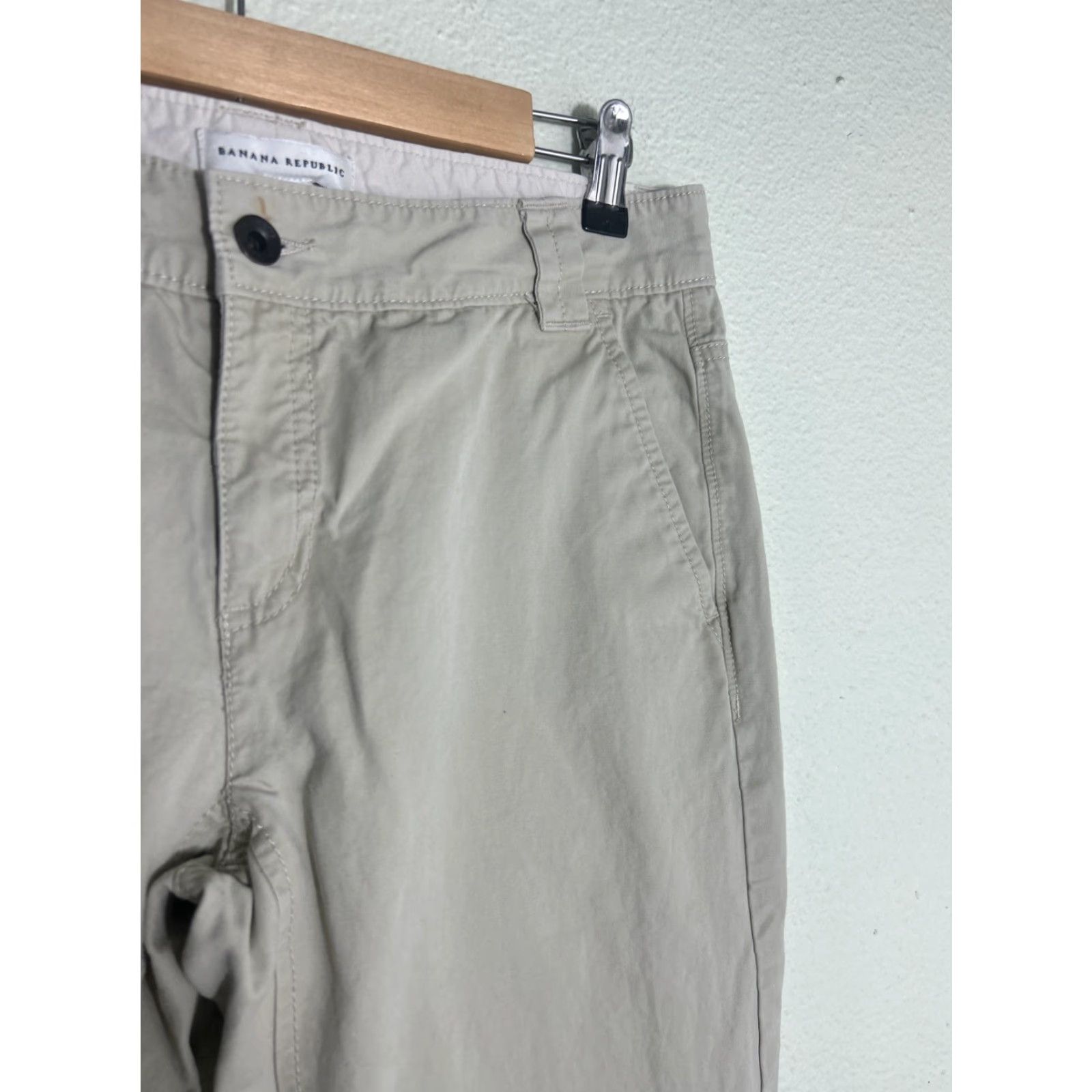 Banana Republic VINTAGE Banana Republic Y2k Womens Pants Flare Beige Cotton 32x29 Size 6 Chino Womens Size 28" / US 6 / IT 42 - 5 Thumbnail