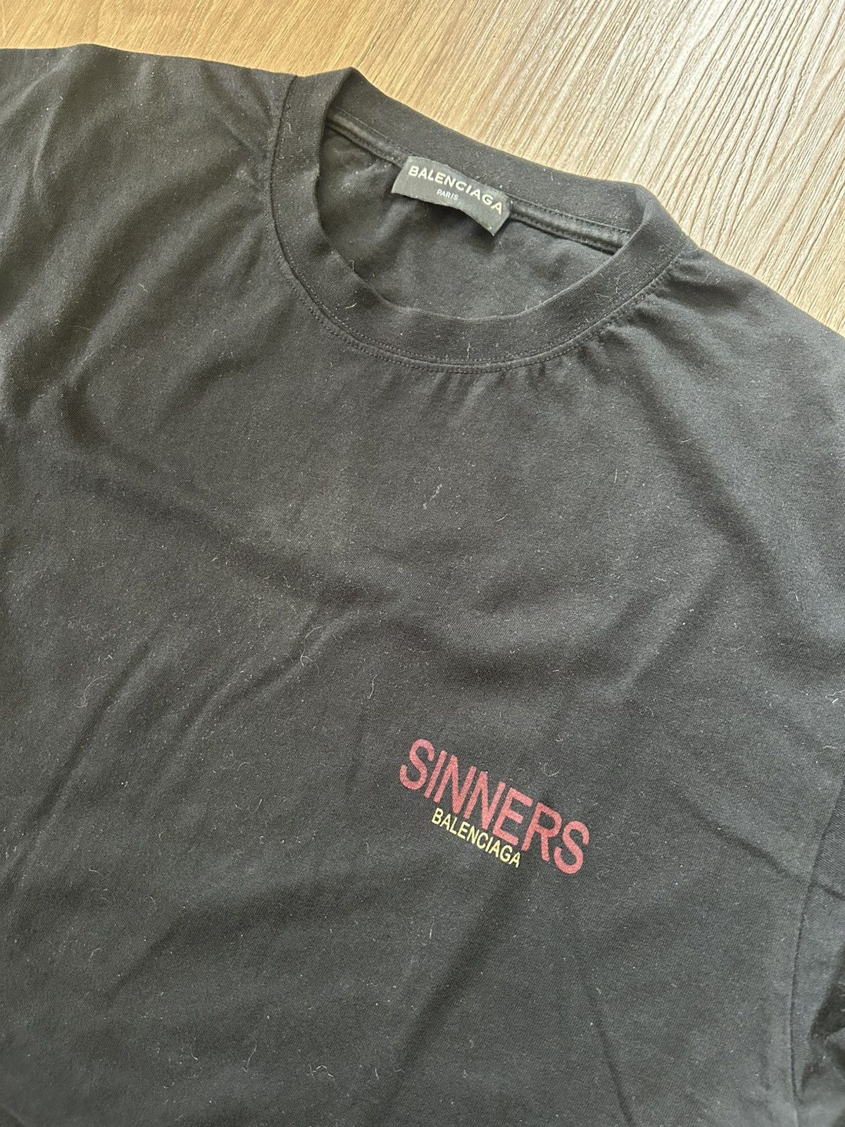 Balenciaga Balenciaga Sinners T-shirt 2017 Black Small Size US S / EU 44-46 / 1 - 2 Thumbnail