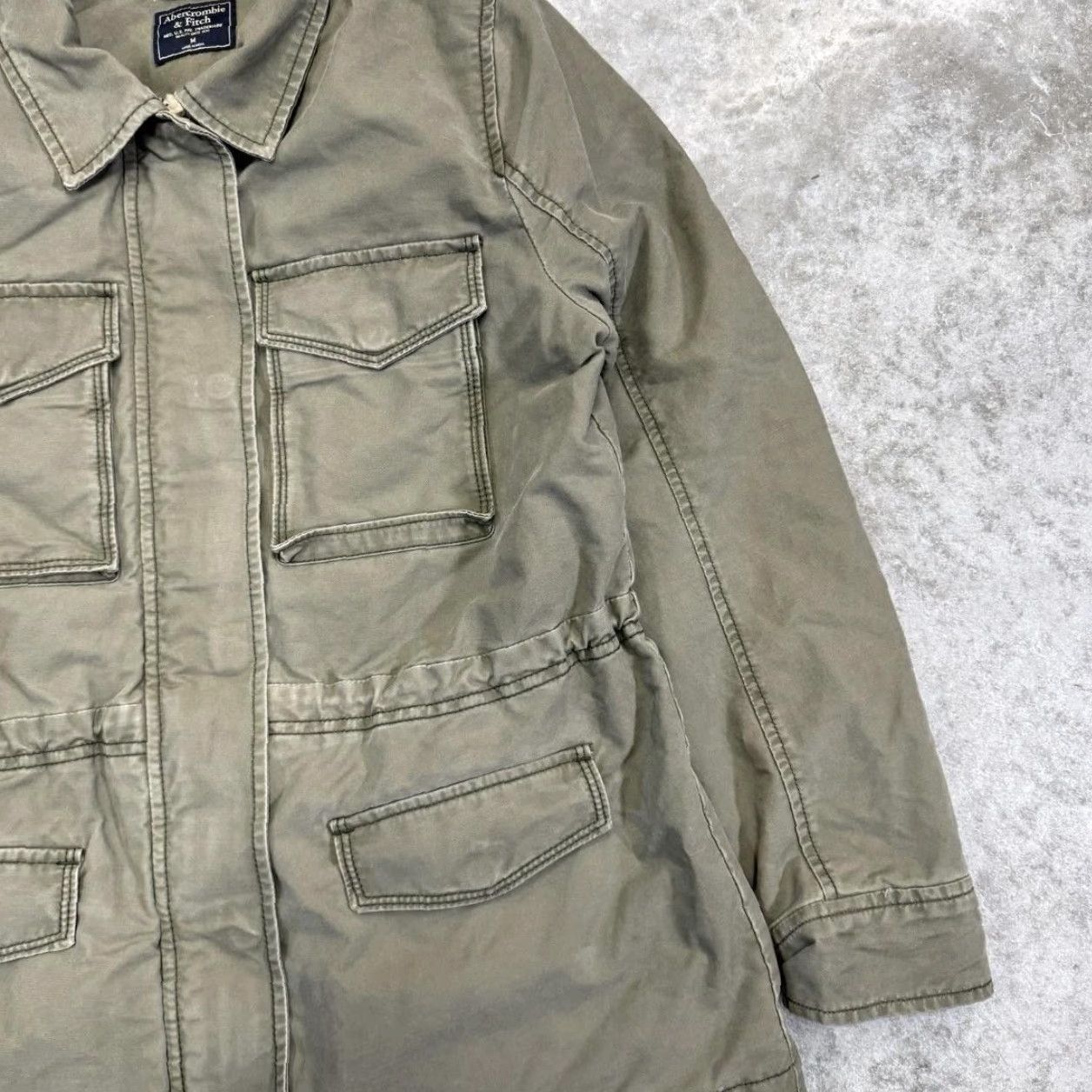 Abercrombie & Fitch Abercrombie & Fitch Jacket Womens Medium Green Field Coat Sherpa Lined Pockets Military Jacket Size M / US 6-8 / IT 42-44 - 3 Thumbnail