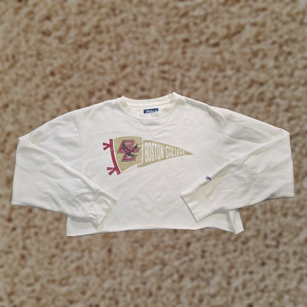 Vintage VINTAGE? No. Boston College Sweatshirt Womens Size Medium White Cropped Lounge Casual Eagles Nike? Size M / US 6-8 / IT 42-44 - 1 Thumbnail