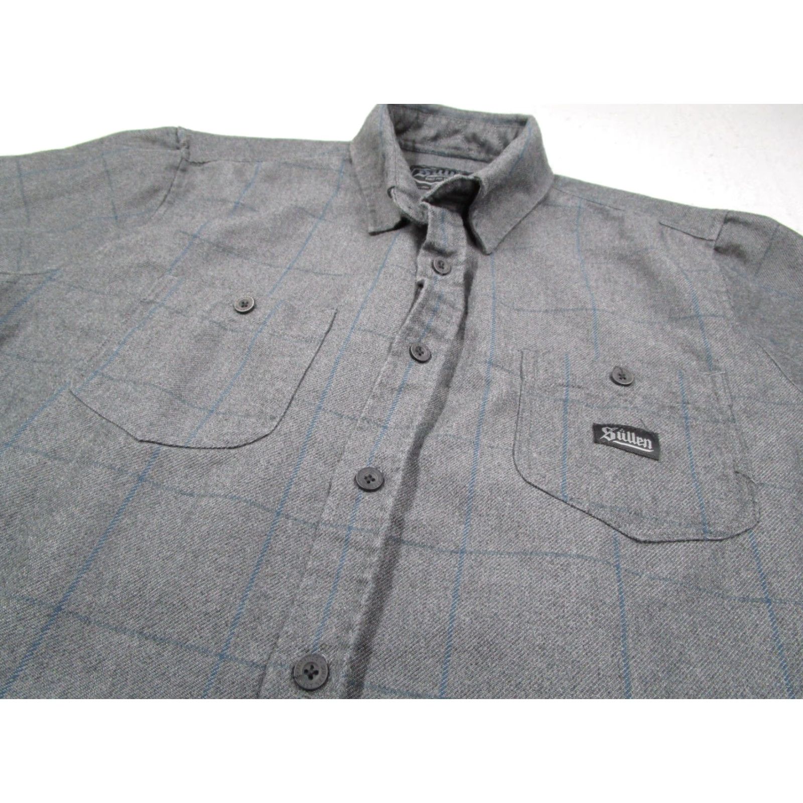 Vintage Sullen Shirt Mens Medium Gray Check Button Up Long Sleeve Workwear Moto SCM5090 Size US M / EU 48-50 / 2 - 2 Thumbnail