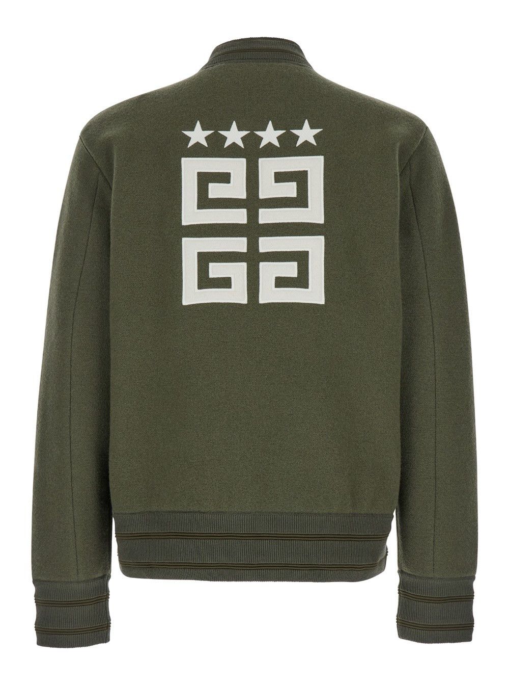 Givenchy o1mle0226 Knitted Varsity Jacket in Green Size US M / EU 48-50 / 2 - 2 Thumbnail