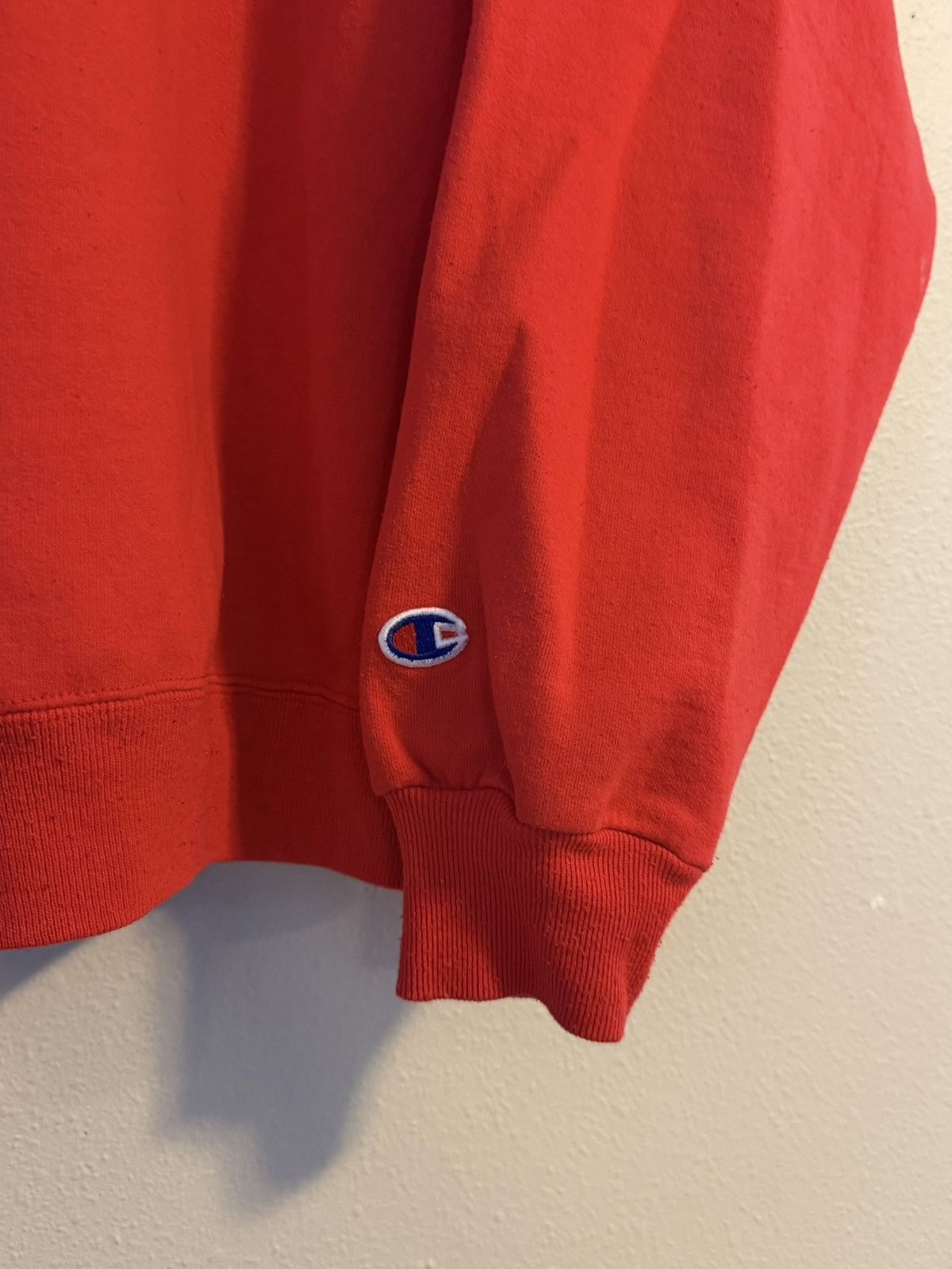 Champion vtg 90s champion red crewneck sweatshirt snall logo Size US XL / EU 56 / 4 - 5 Thumbnail