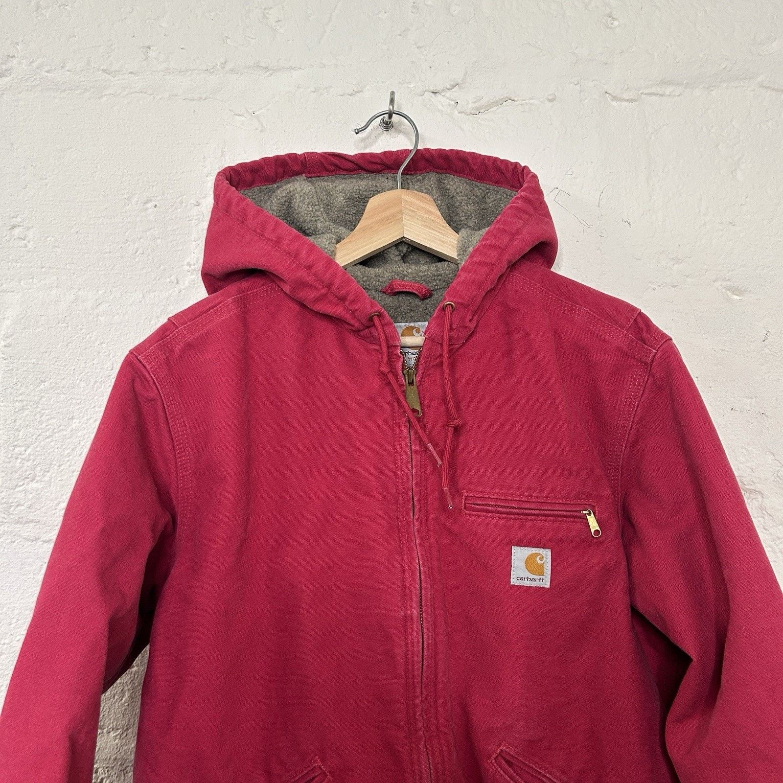Carhartt Carhartt Sherpa-Lined Hooded Detroit Jacket “Scarlet” WJ141 Size US L / EU 52-54 / 3 - 3 Thumbnail