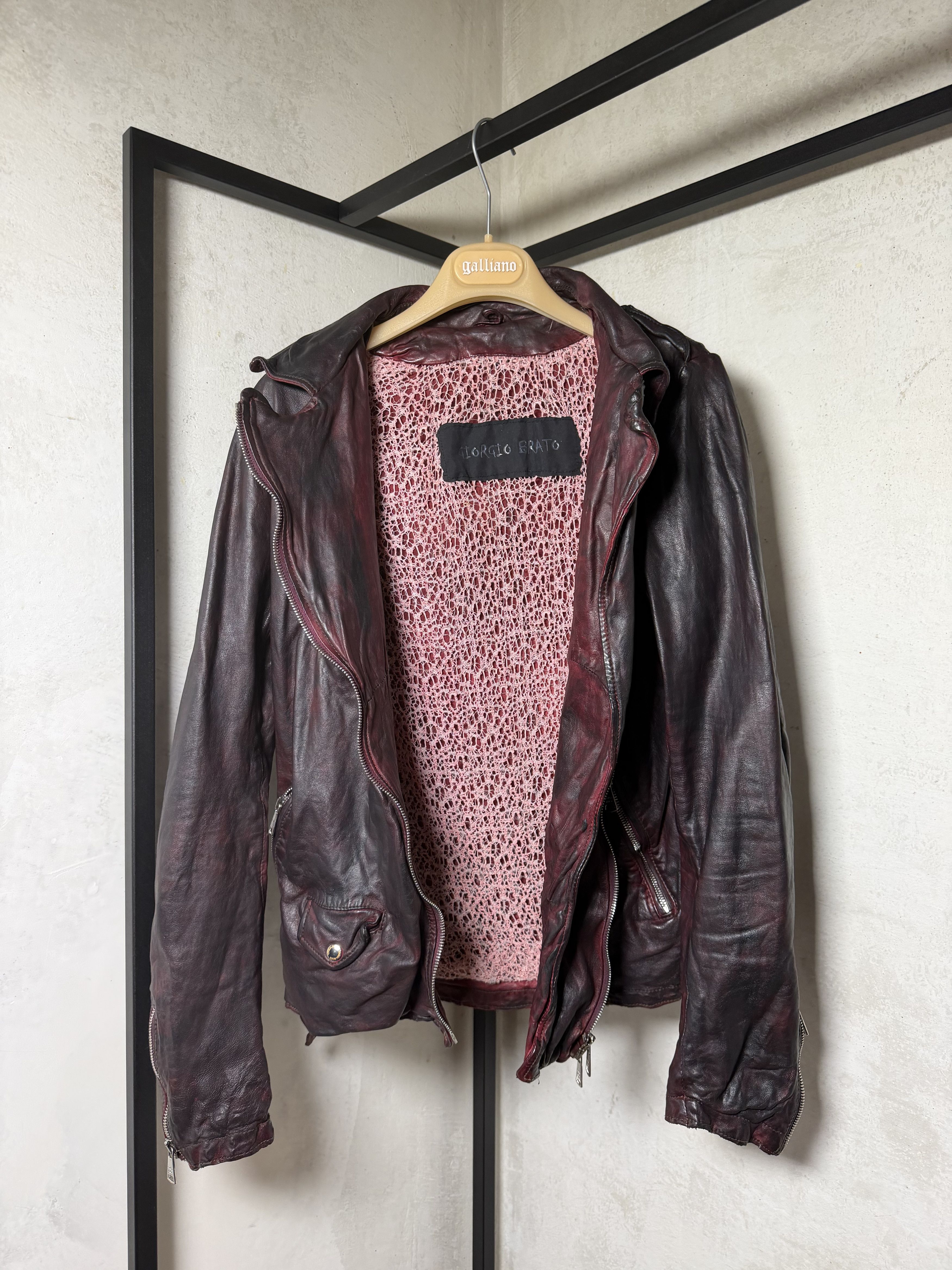 Giorgio Brato Giorgio Brato Sheep Skin Leather Biker Jacket Size M / US 6-8 / IT 42-44 - 11 Thumbnail