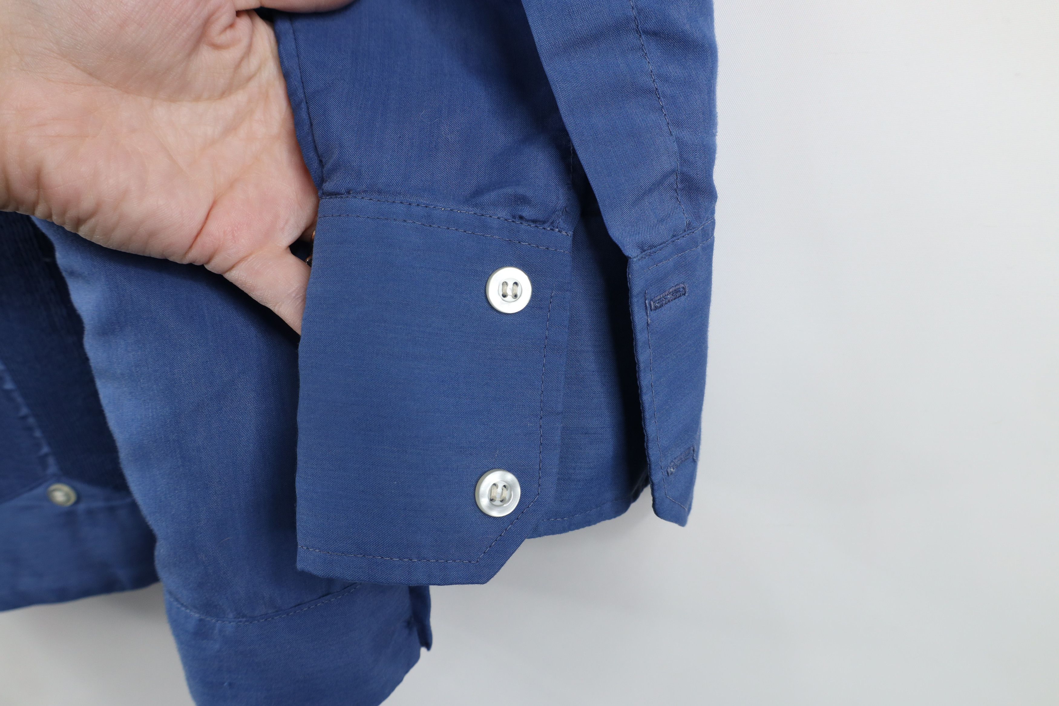 Vintage Vintage 70s Streetwear Geometric Looped Collar Button Shirt Size US M / EU 48-50 / 2 - 12 Thumbnail