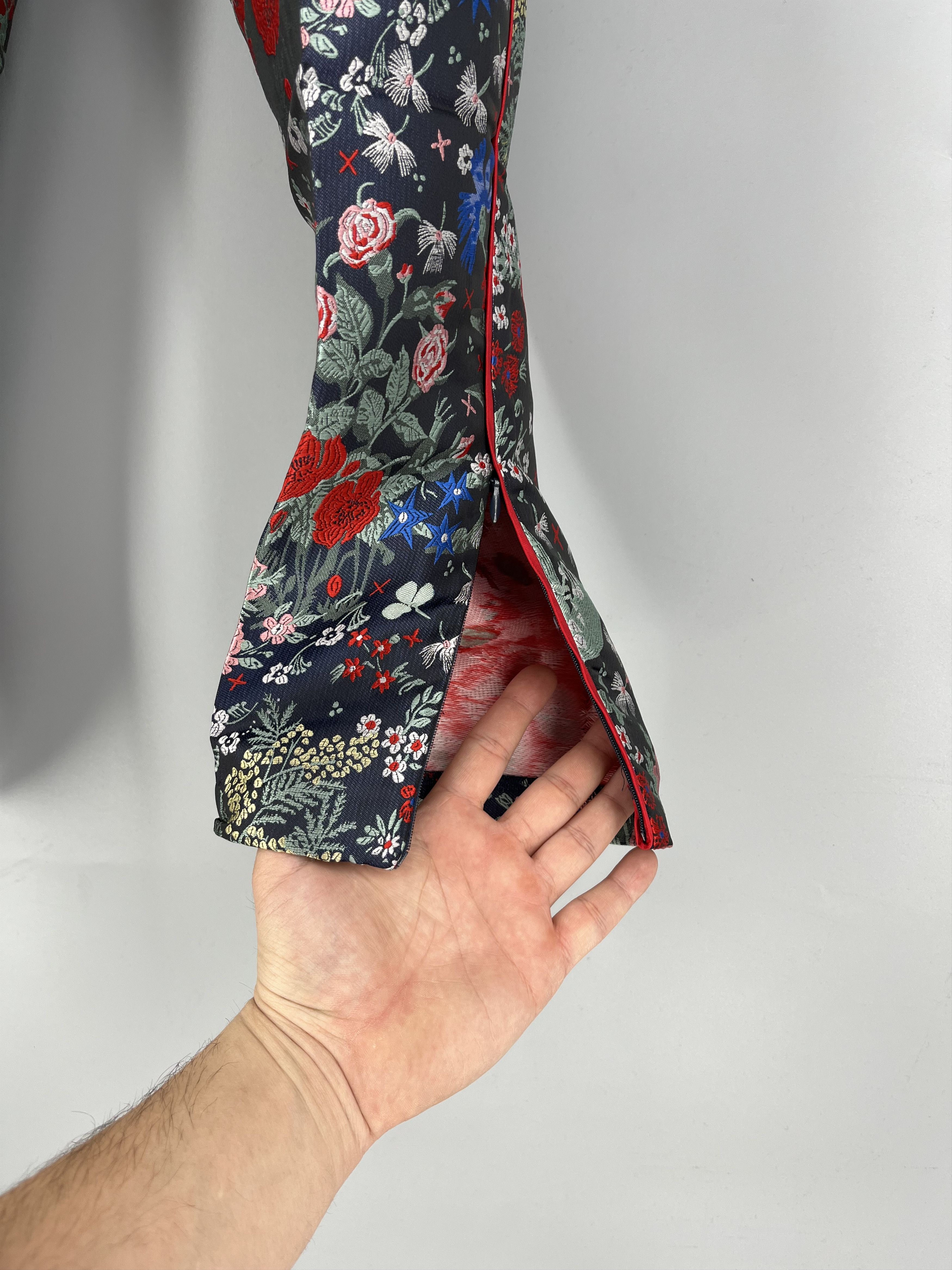 Vintage NEW SISTER JANE Floral Jacquard Trousers Size 30" / US 8 / IT 44 - 8 Thumbnail