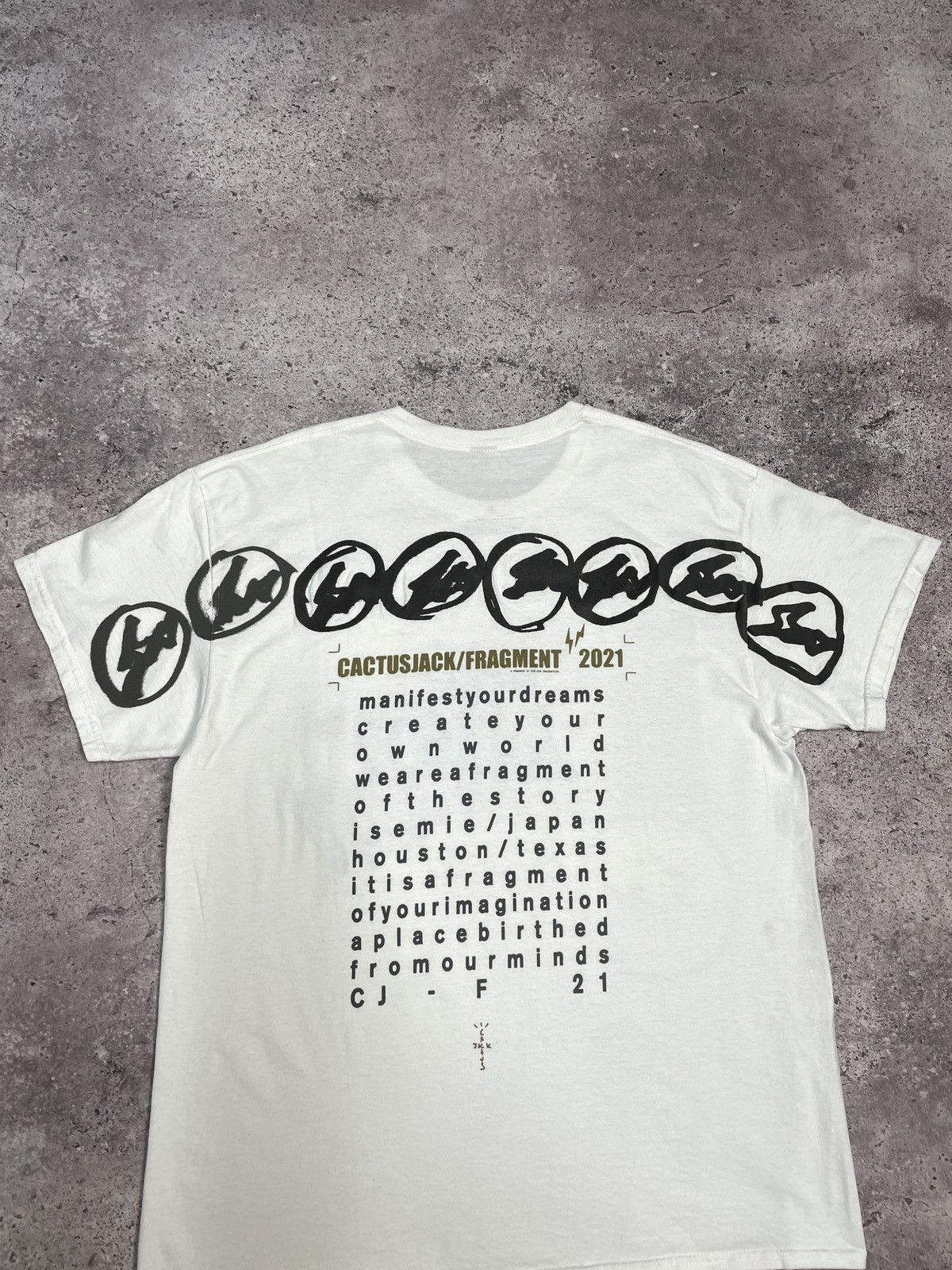 Travis Scott Travis Scott Cactus Jack T-shirt For Fragment Manifest Tee Size US L / EU 52-54 / 3 - 17 Thumbnail