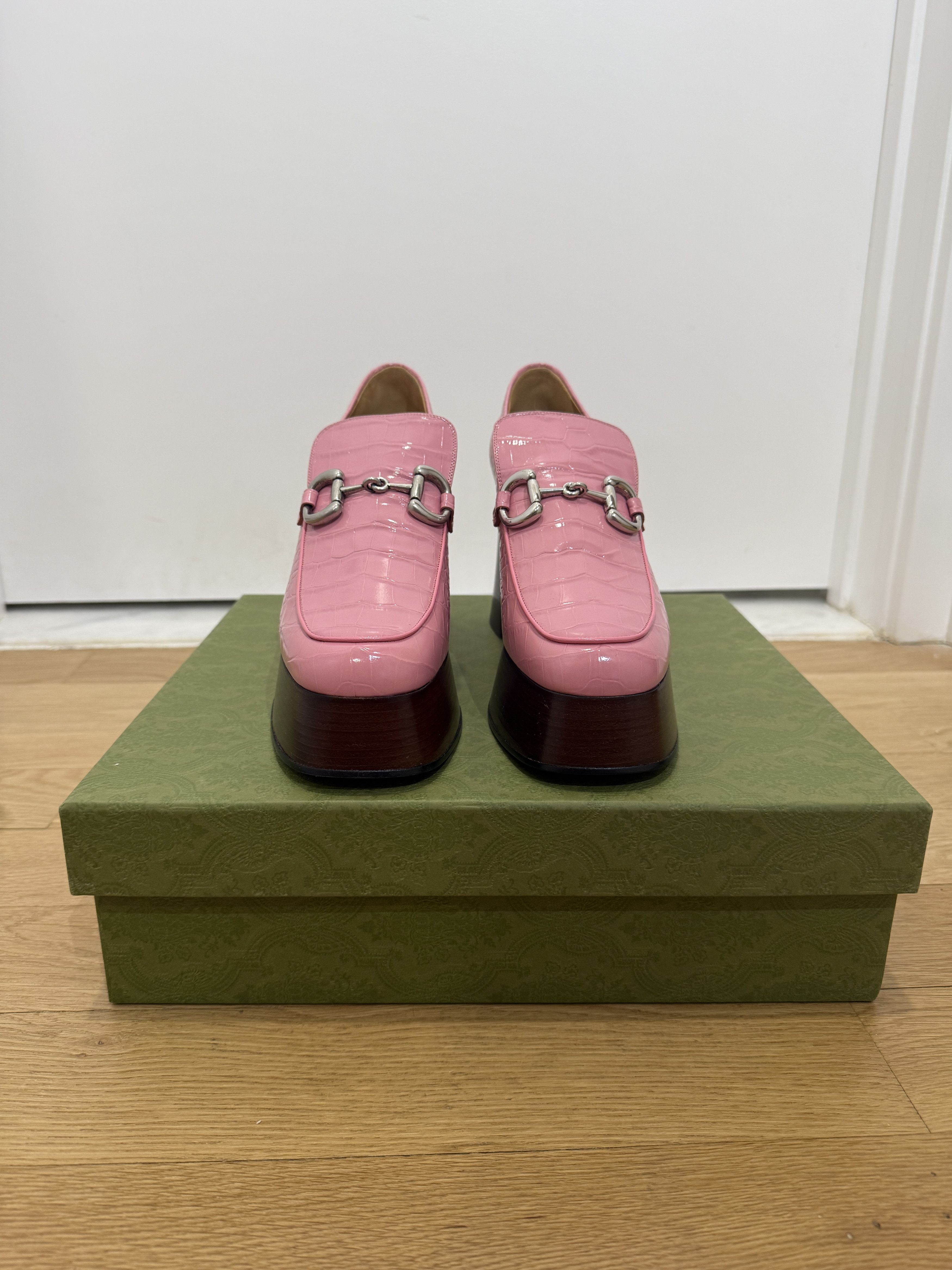 Gucci Alligator Embossed Platform Loafers Size US 9 / EU 42 - 5 Thumbnail