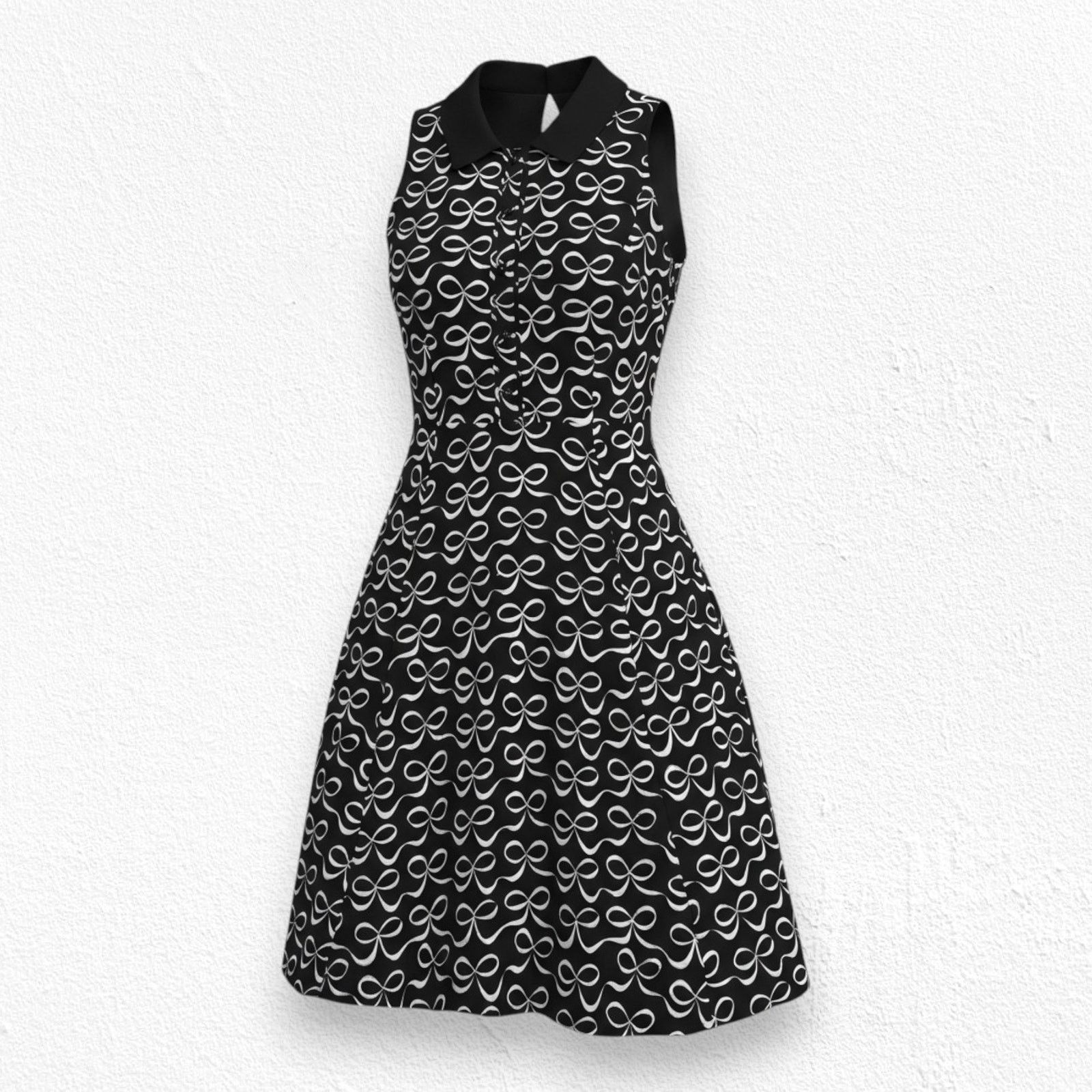 Kate Spade Kate Spade Mackenna Black White Bow Print Dress Size 0 Size XS / US 0-2 / IT 36-38 - 1 Thumbnail