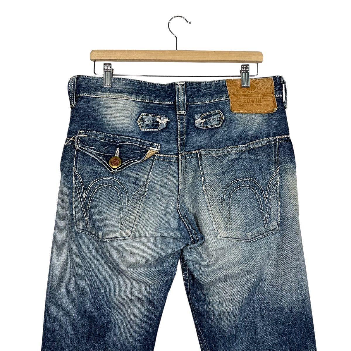 Edwin Vintage Edwin Blue Trip Denim Jeans Size US 34 / EU 50 - 9 Thumbnail