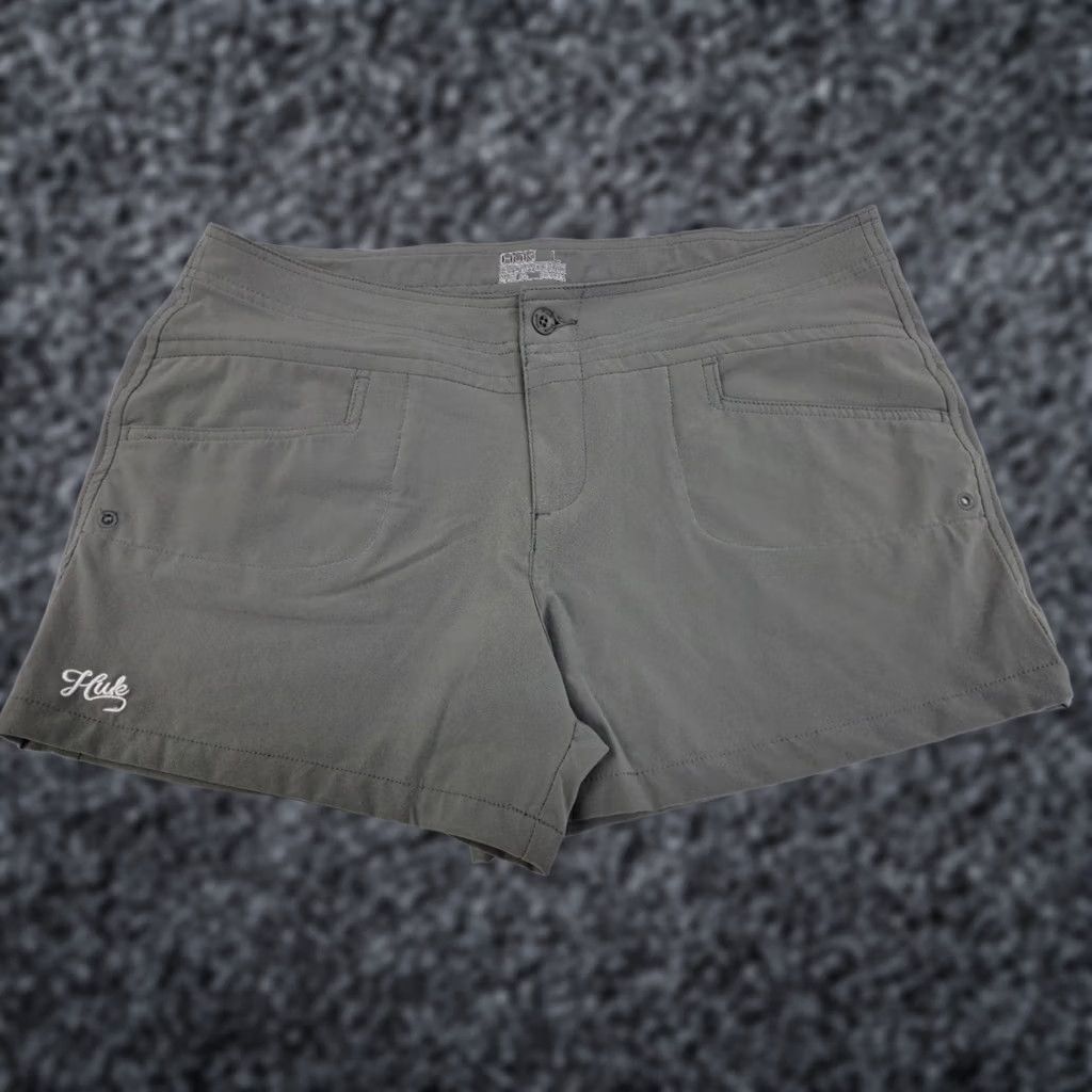 Vintage VINTAGE? Huk Womens Performance Shorts Grey Zip Back/Side Pocket Size L #7440 Size 36" / US 14 / IT 50 - 1 Thumbnail