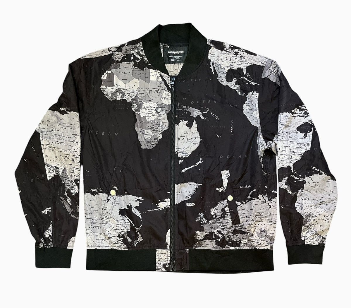 Japanese Brand Gallis Addiction World Maps Jacket Size US L / EU 52-54 / 3 - 1 Thumbnail