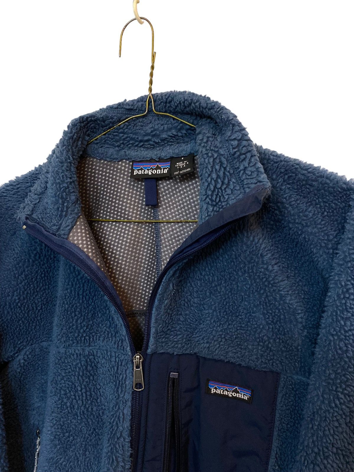 Patagonia × Vintage Vintage Patagonia Deep Pile Retro X Blue Fleece Jacket Size US S / EU 44-46 / 1 - 4 Thumbnail