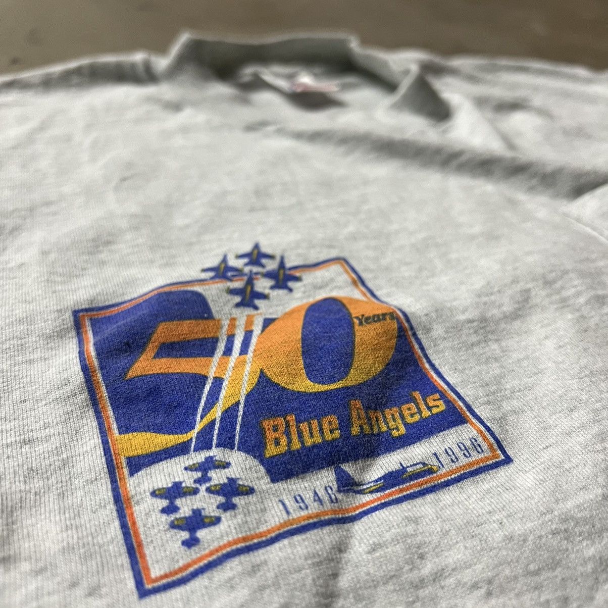 Vintage Vintage 1996 USAF 🇺🇸 50 Year Blue Angles Alpha Strike Shirt Size US L / EU 52-54 / 3 - 6 Thumbnail
